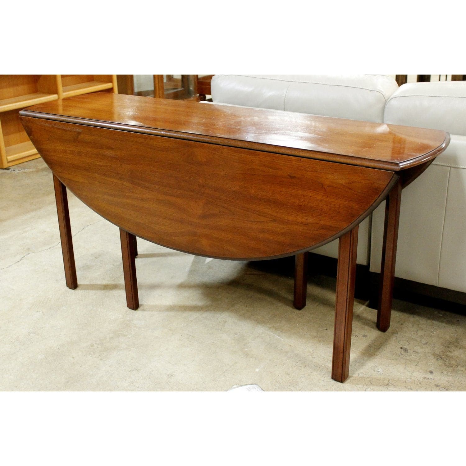 Wright Table Company Dropleaf Console Table - Mahogany Finish - Thumbnail 5