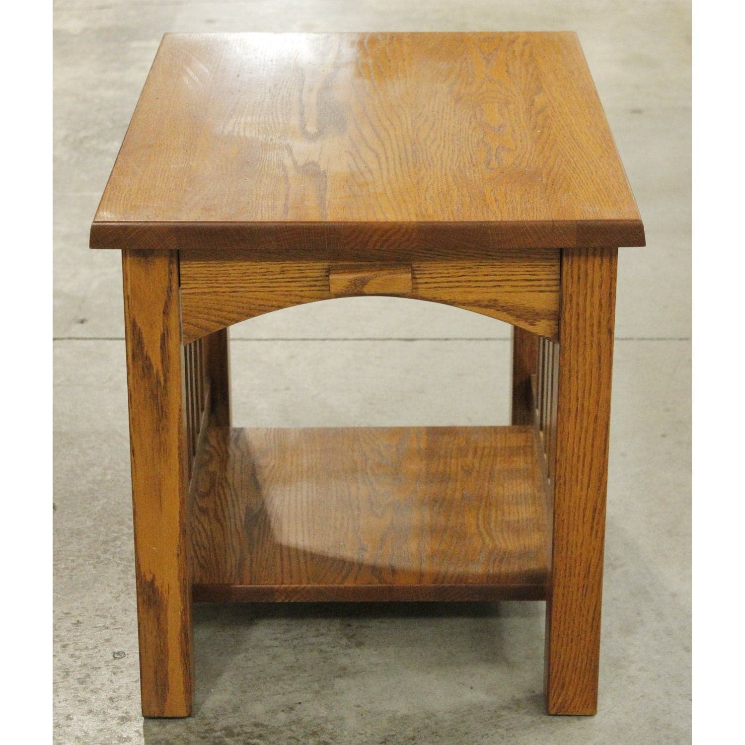 Mission Oak End Table w/Drawer - Honey - Thumbnail 3