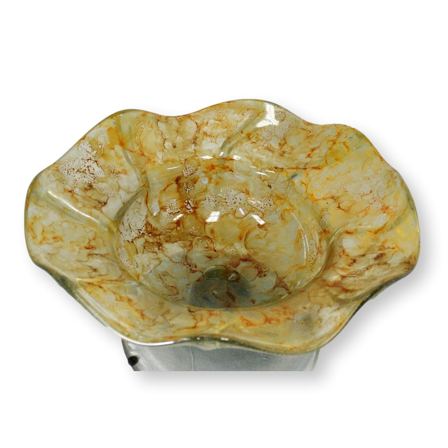 Art Glass Pedestal Bowl - Thumbnail 2