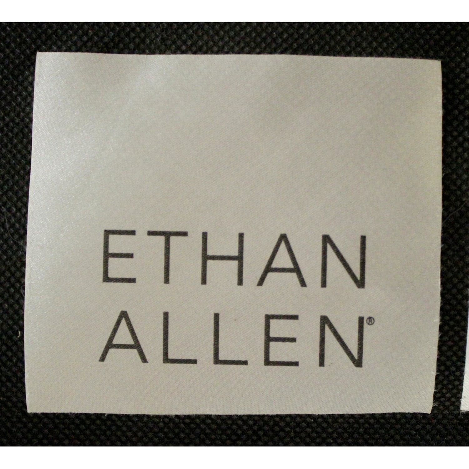 Ethan Allen Houndstooth Ottoman - Black & Gray - Thumbnail 4