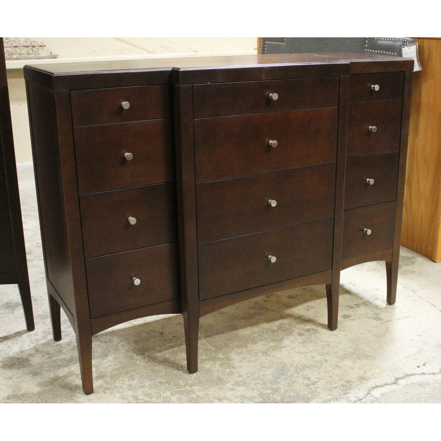 Modern Dark Finish 12 Drawer Dresser - Dark Finish - Thumbnail 3