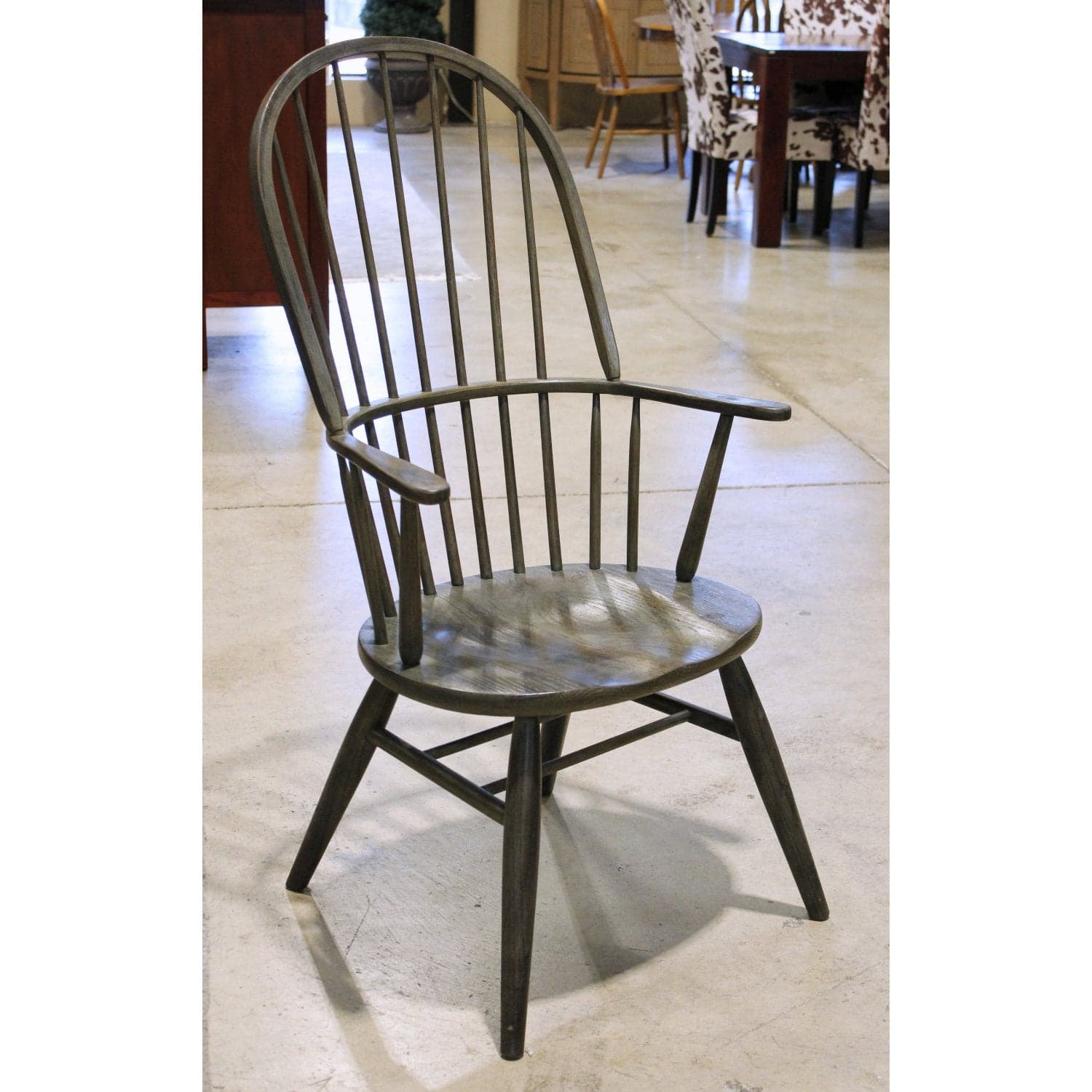 Acacia Dining Table w/6 Windsor Chairs - Two-Tone - Thumbnail 4