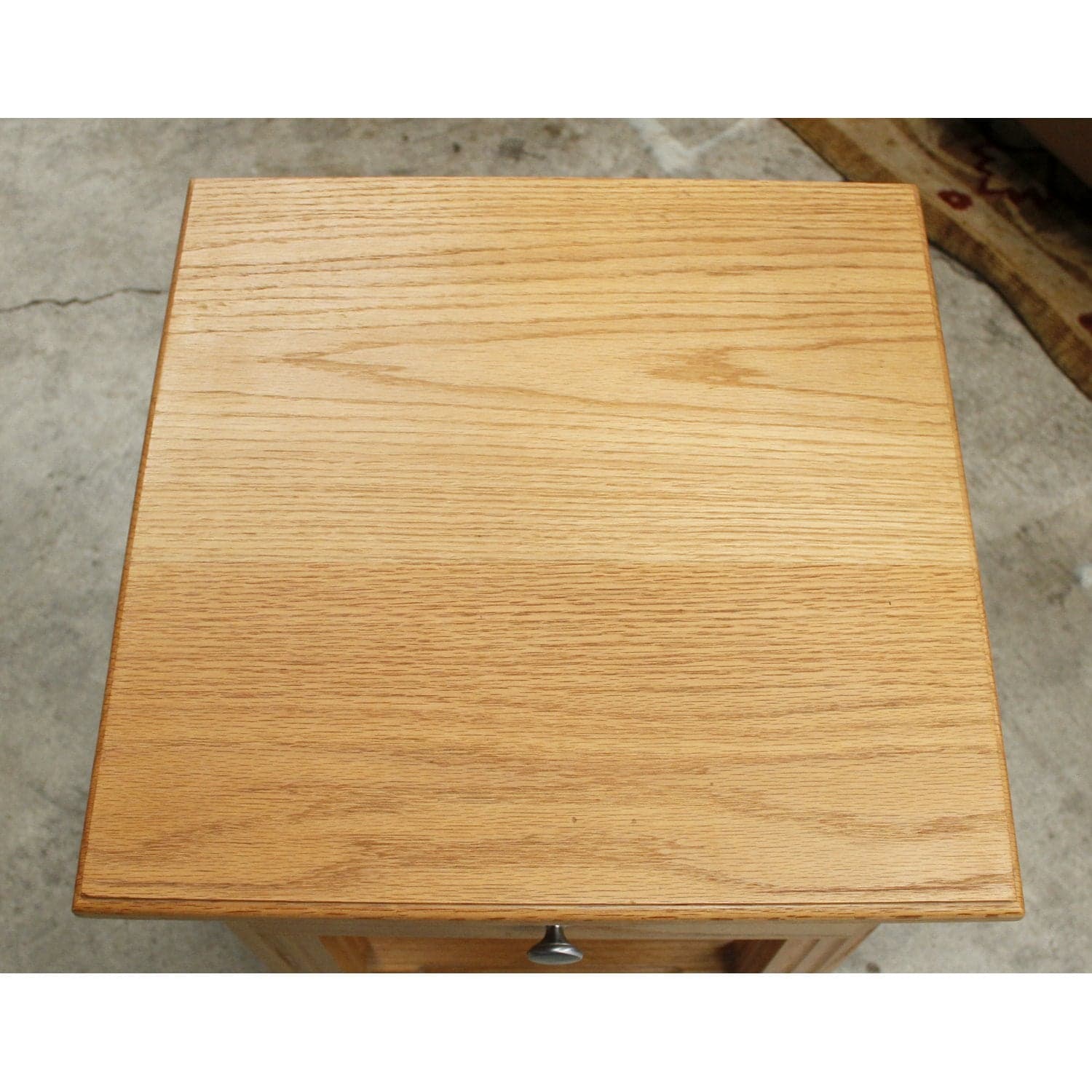 Square Oak Nighstand w/Drawer - Thumbnail 5