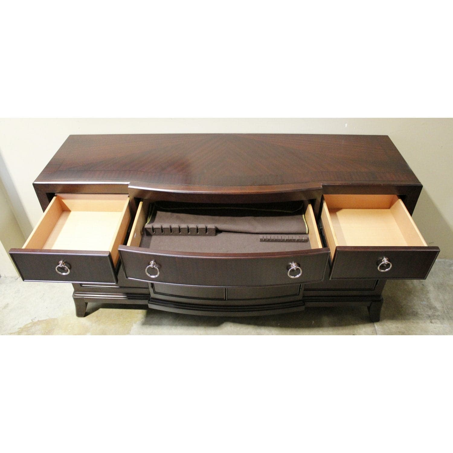 Legacy Classic Curved Front Buffet - Dark Finish - Thumbnail 5