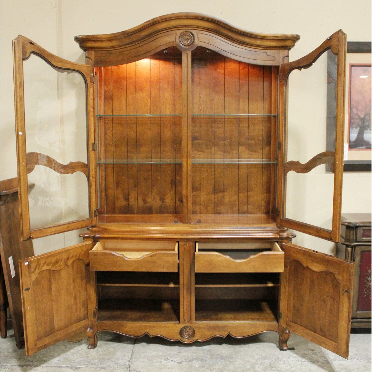 Ethan Allen China Cabinet - Thumbnail 2
