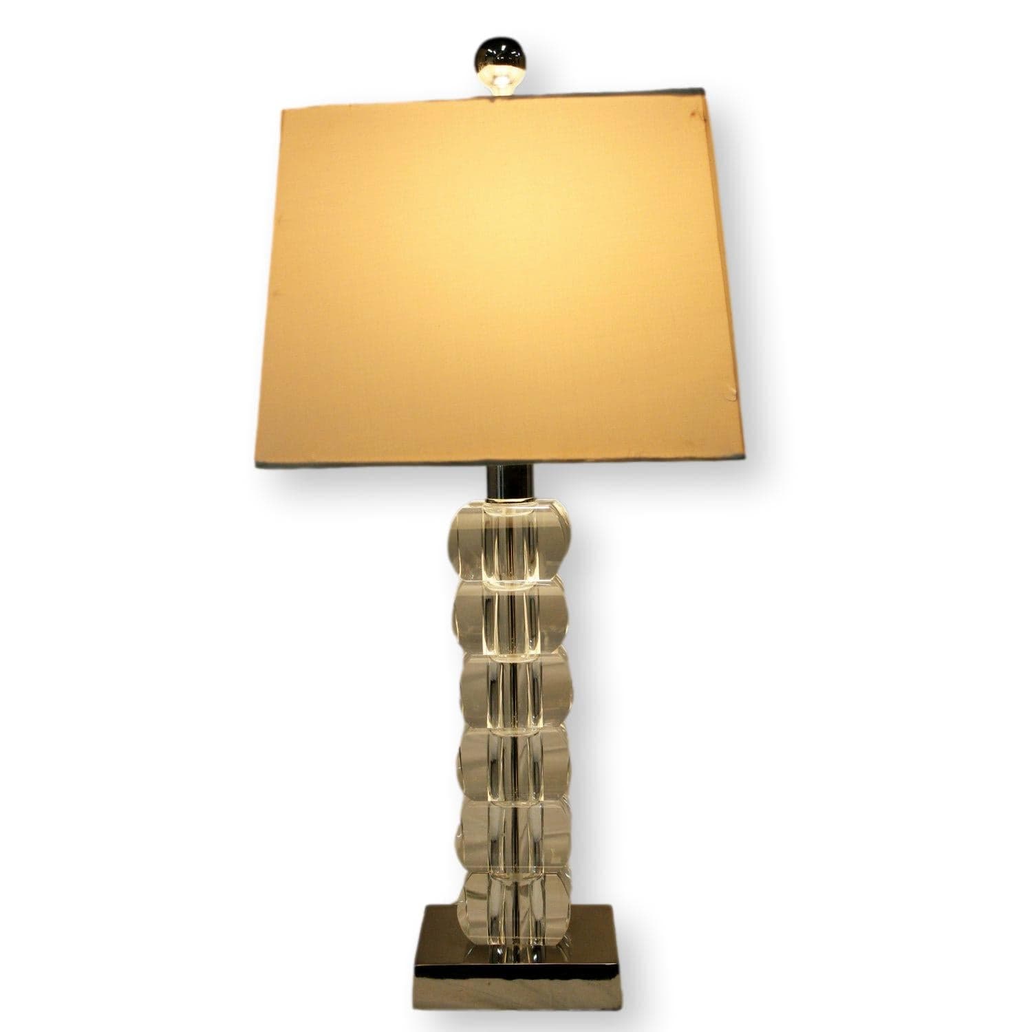 Stacked Square Acrylic Pillar Table Lamp - Thumbnail 2