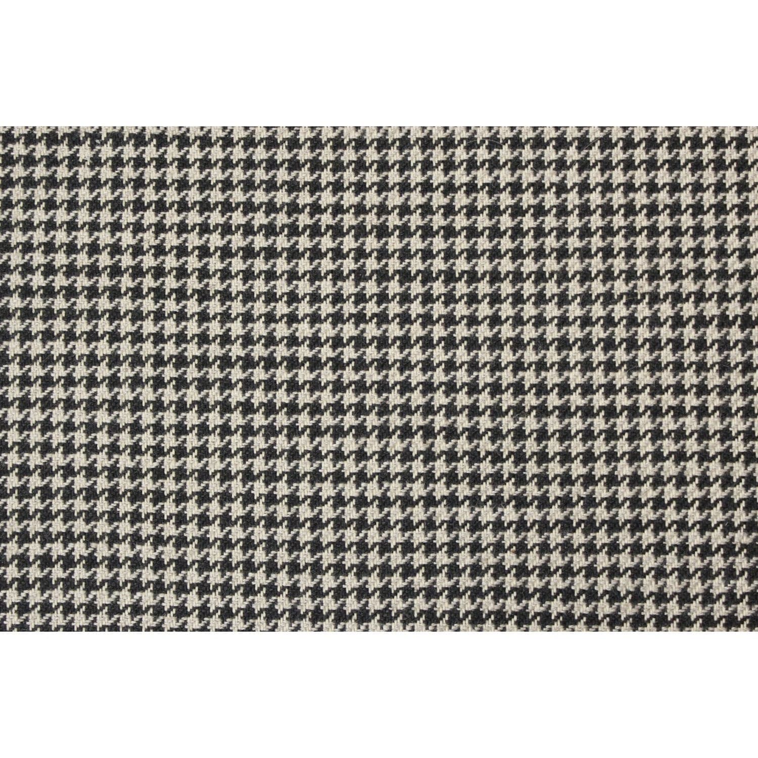 Ethan Allen Houndstooth Ottoman - Black & Gray - Thumbnail 3