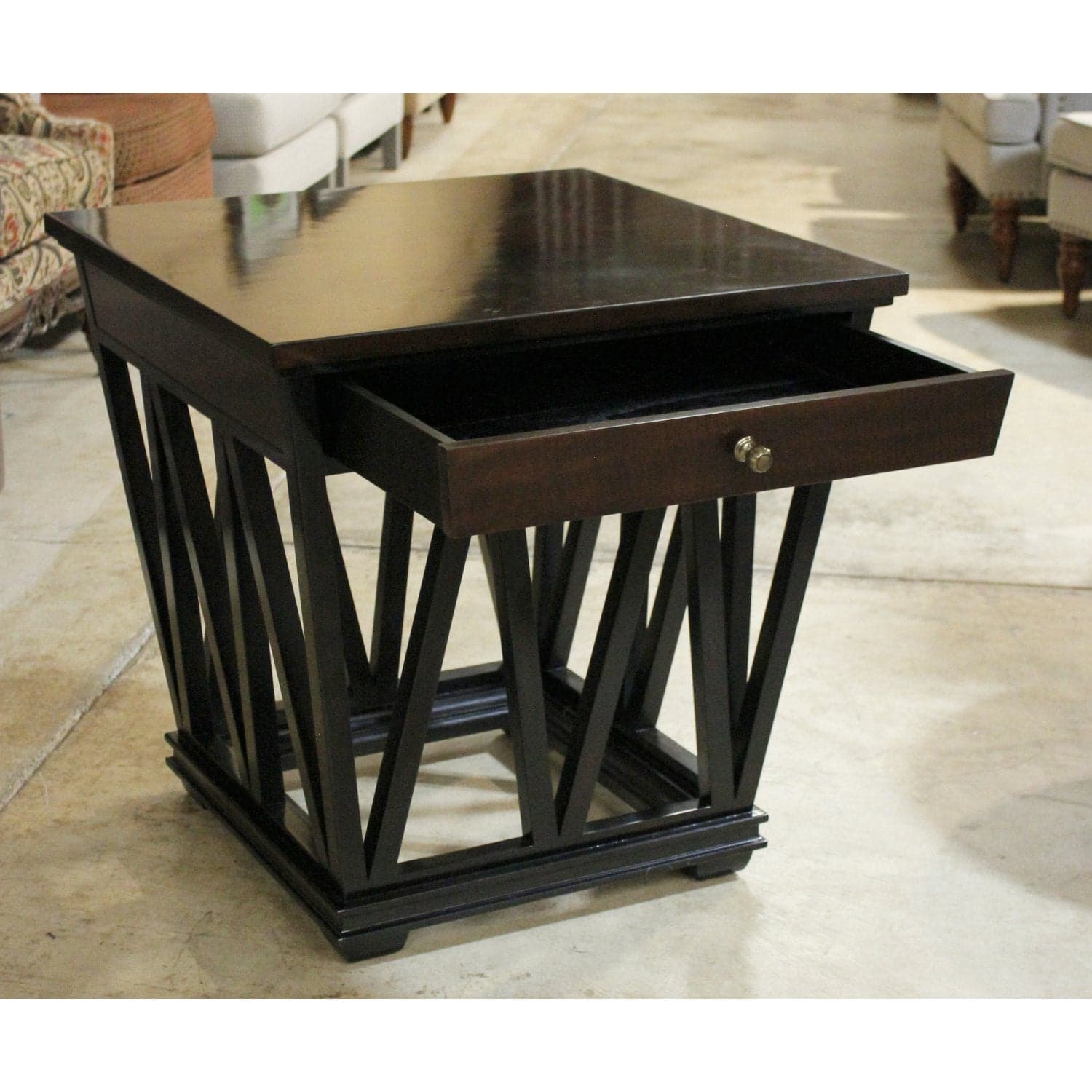 Stanley Furniture Black & Walnut Accent Table - Two-Tone - Thumbnail 2