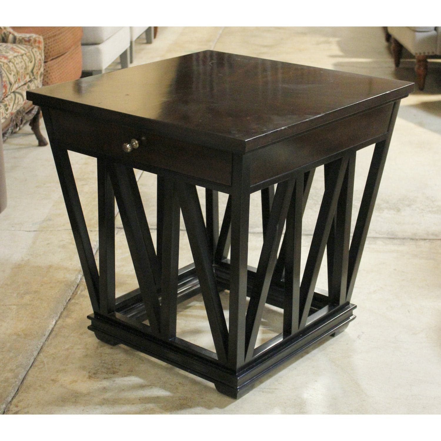 Stanley Furniture Black & Walnut Accent Table - Two-Tone - Thumbnail 4