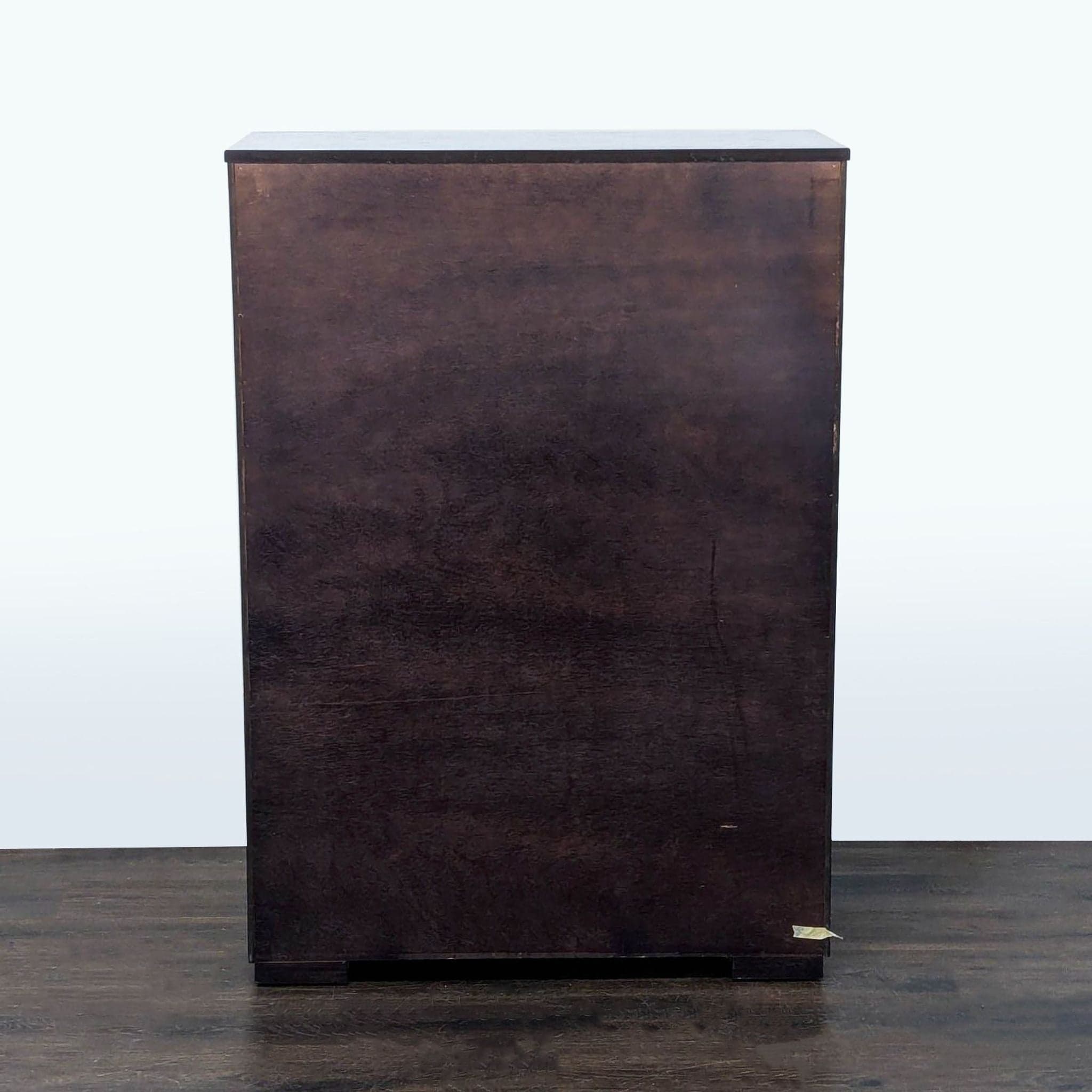 Modern 5-Drawer Dark Wood Dresser with Sleek Metal Handles - Thumbnail 5