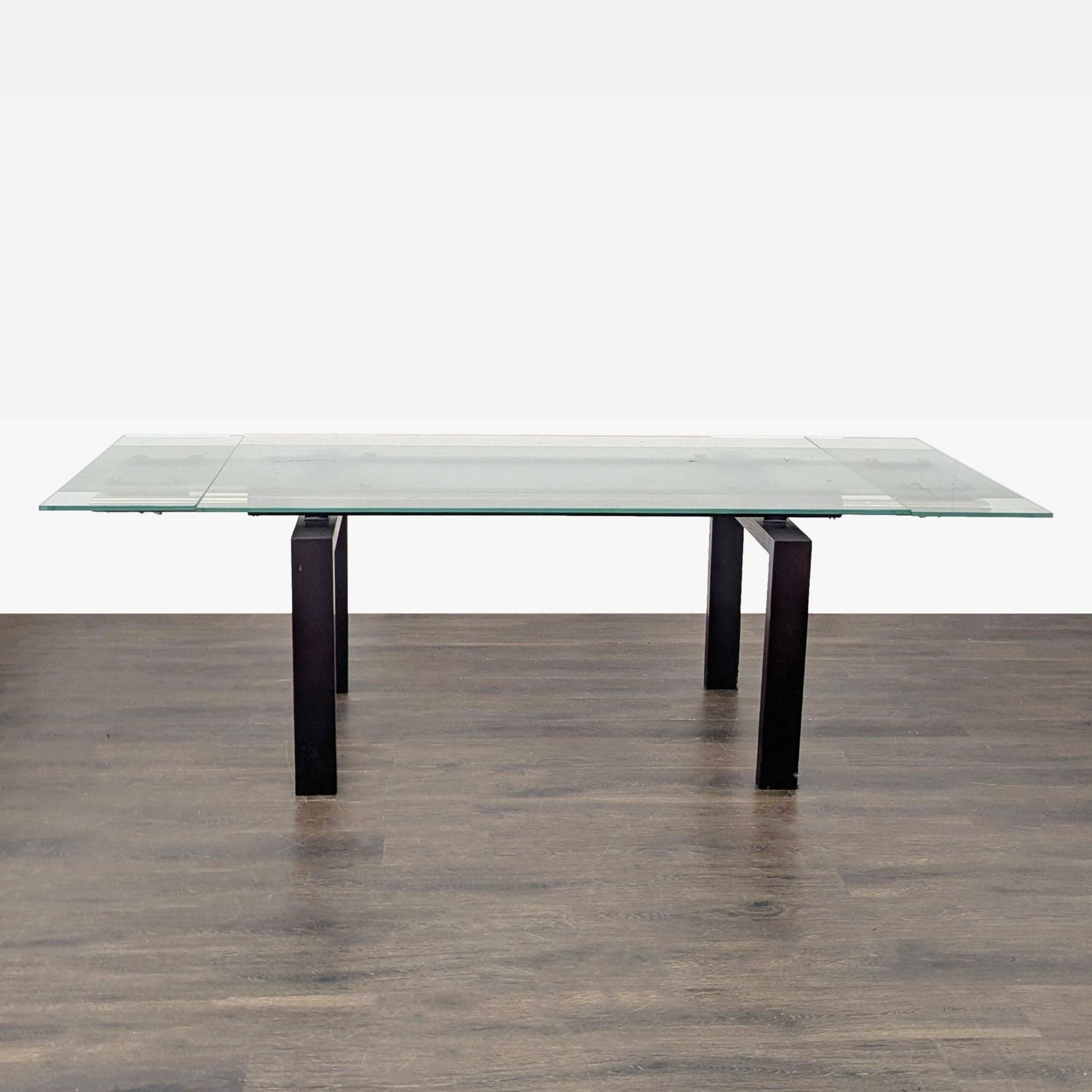 Scandinavian Designs Glass Dining Set with 6 Upholstered Chairs - Thumbnail 9