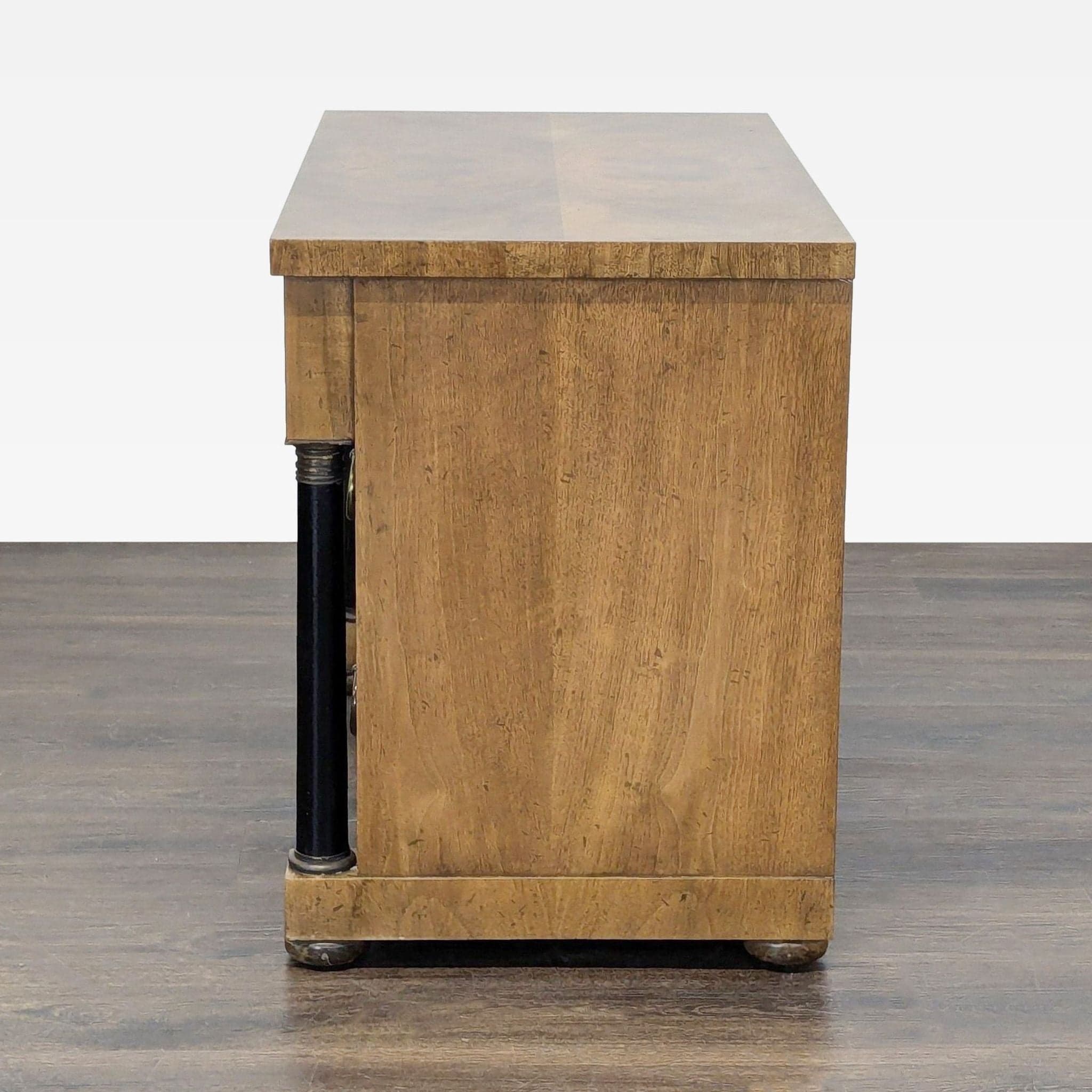 Baker Furniture Classic Burl Wood Veneer 3-Drawer Sidetable/Nightstand - Thumbnail 3