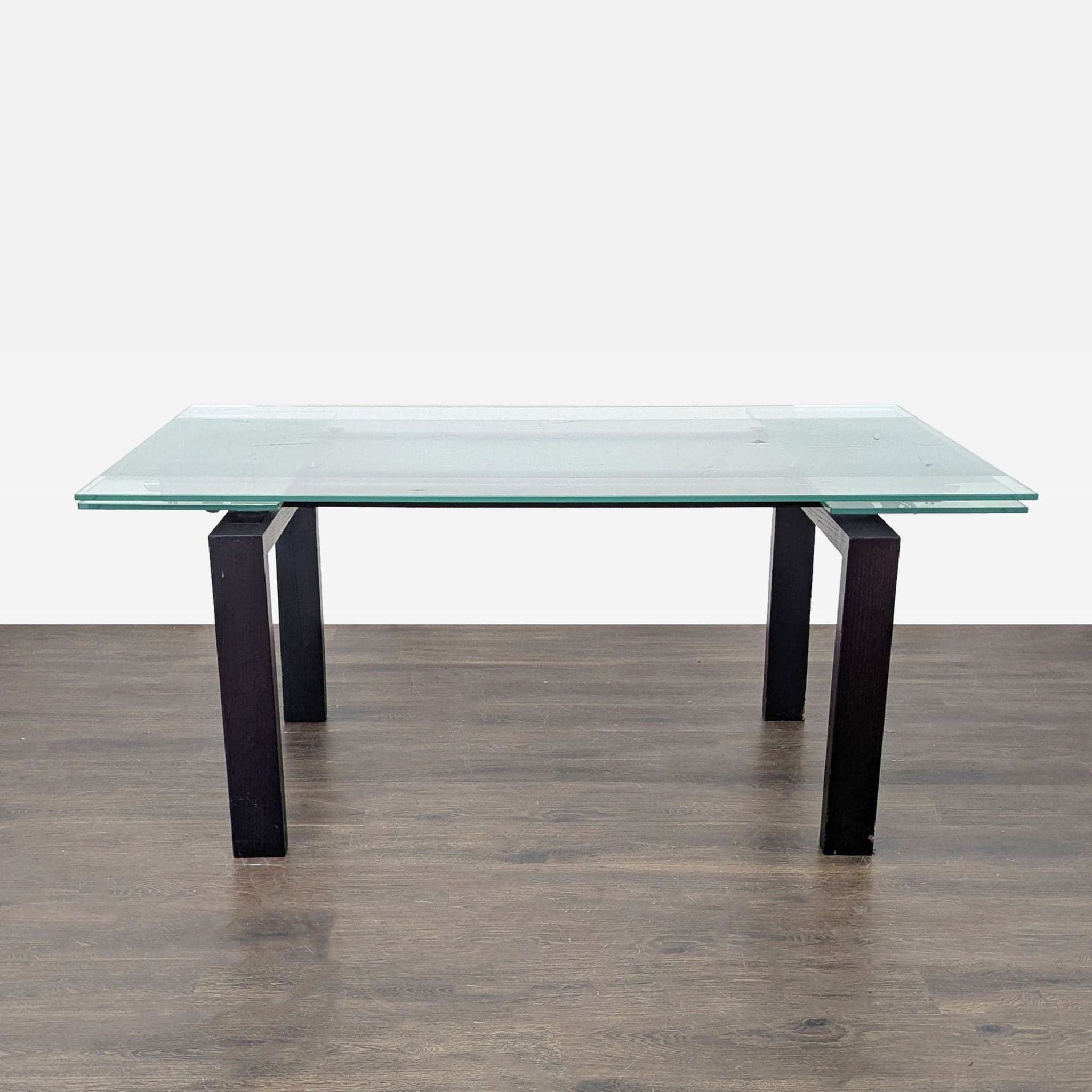 Scandinavian Designs Glass Dining Set with 6 Upholstered Chairs - Thumbnail 10