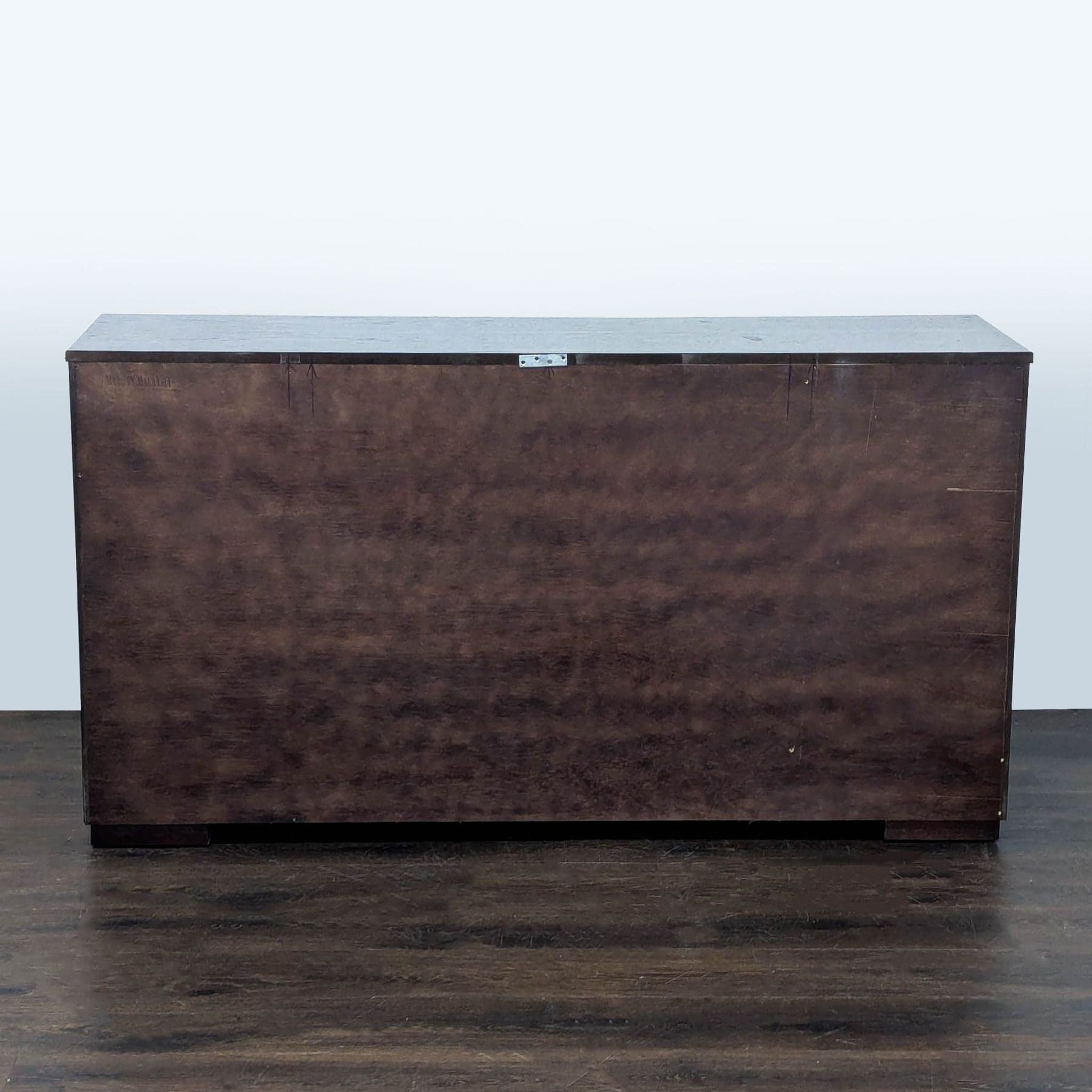 Modern 6-Drawer Dark Wood Dresser with Silver Handles - Thumbnail 5