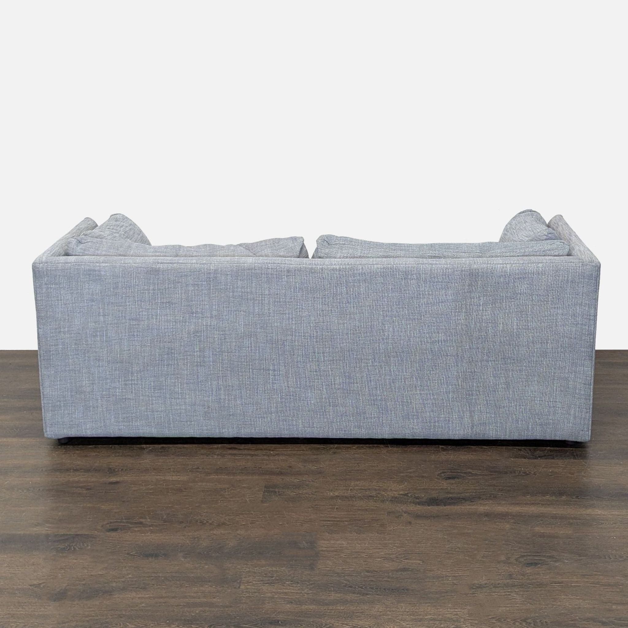 West Elm Modern Gray 3-Seat Sofa with Clean Lines - Thumbnail 4
