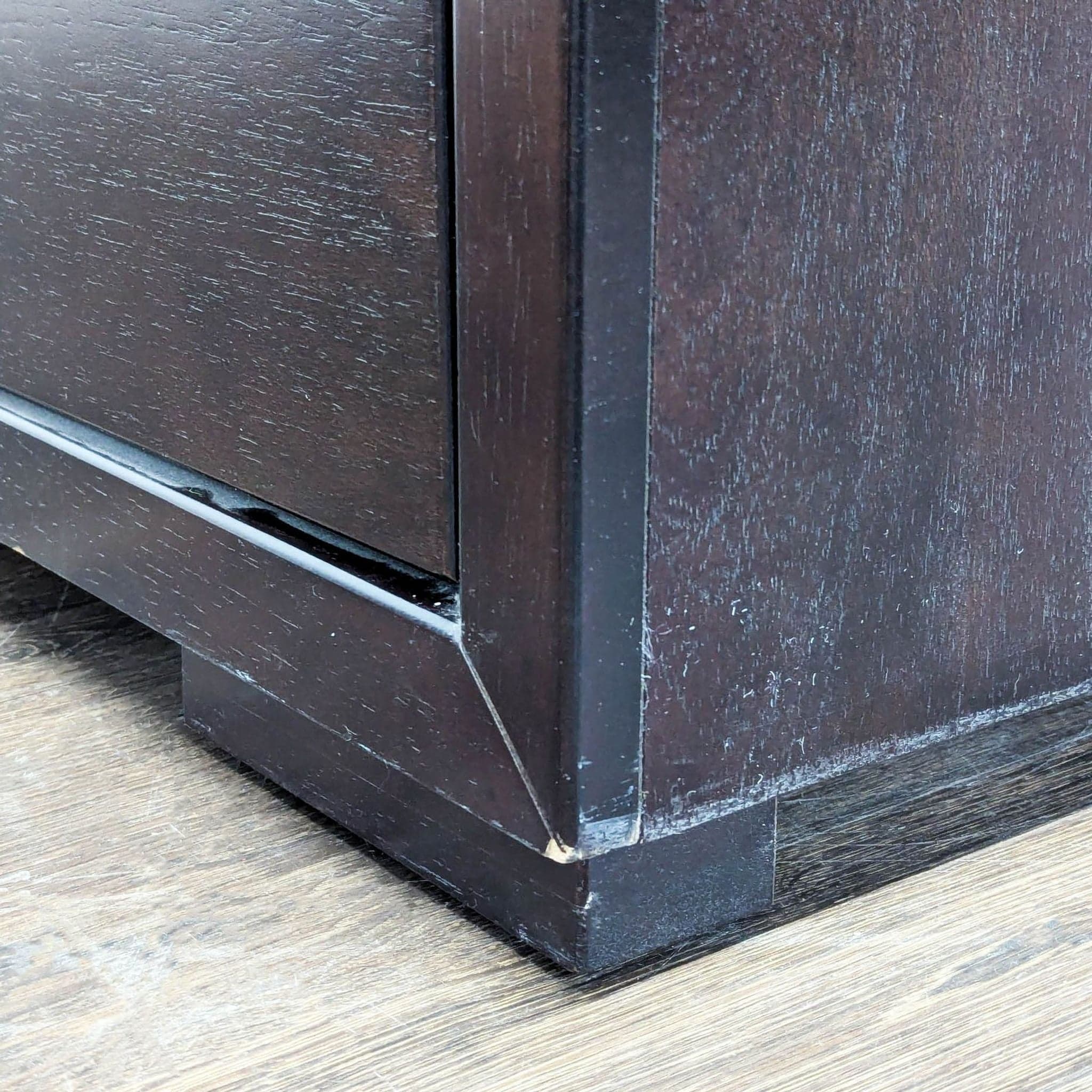 Modern 6-Drawer Dark Wood Dresser with Silver Handles - Thumbnail 11