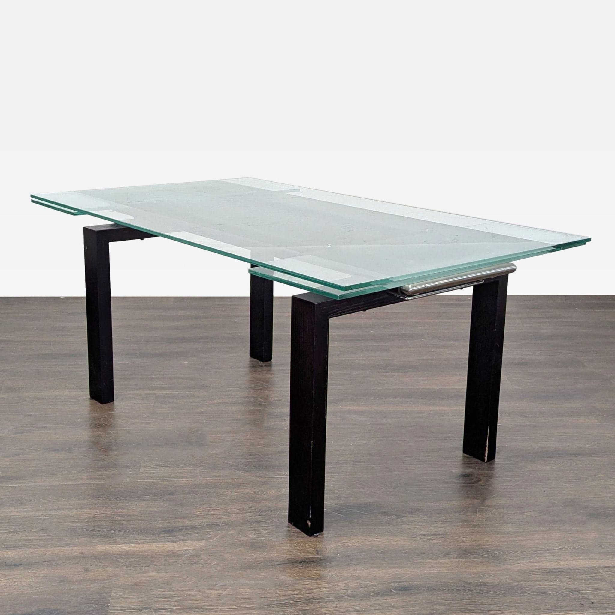 Scandinavian Designs Glass Dining Set with 6 Upholstered Chairs - Thumbnail 11