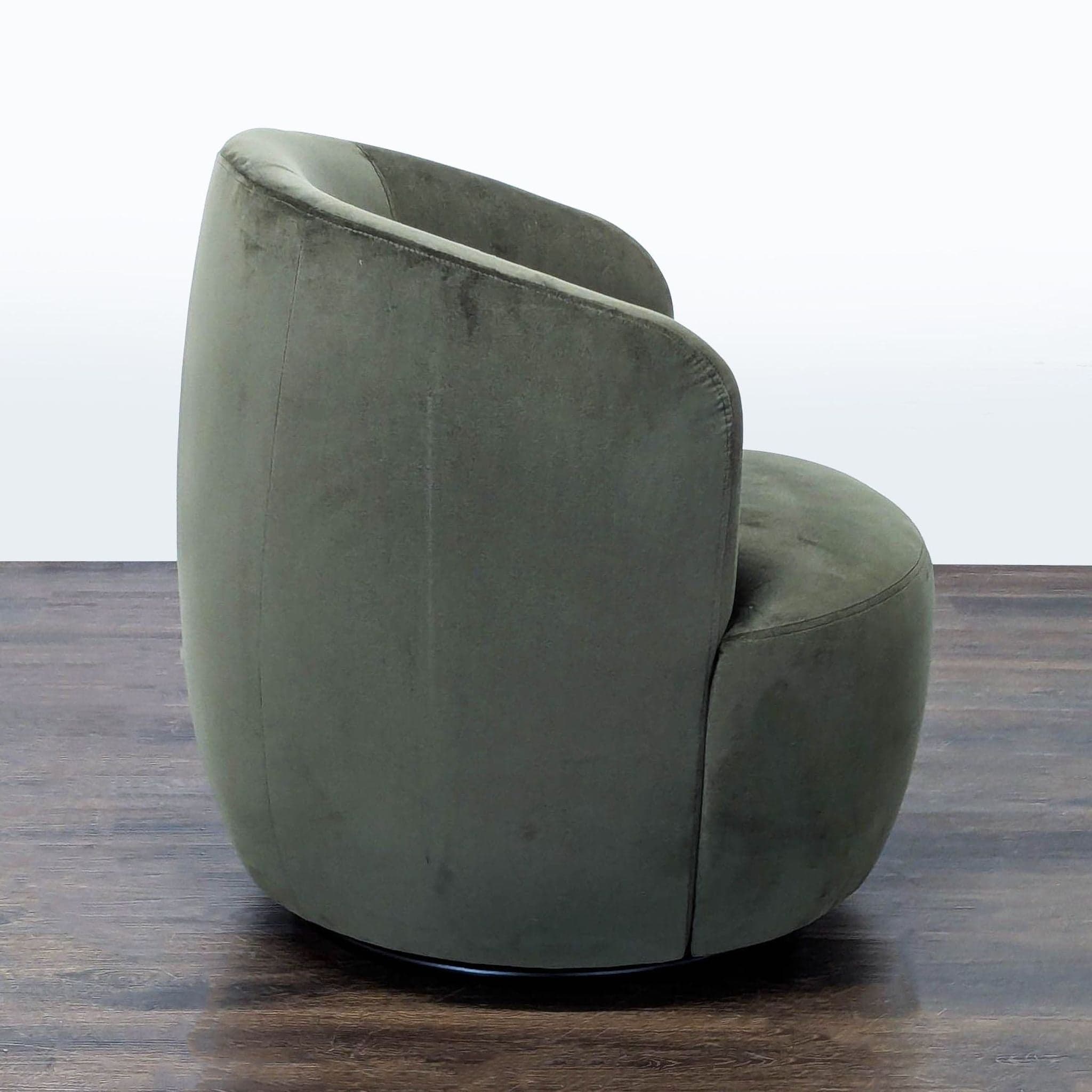 Modern Dark Green Swivel Lounge Chair – Comfortable and Stylish Accent Seating - Thumbnail 3