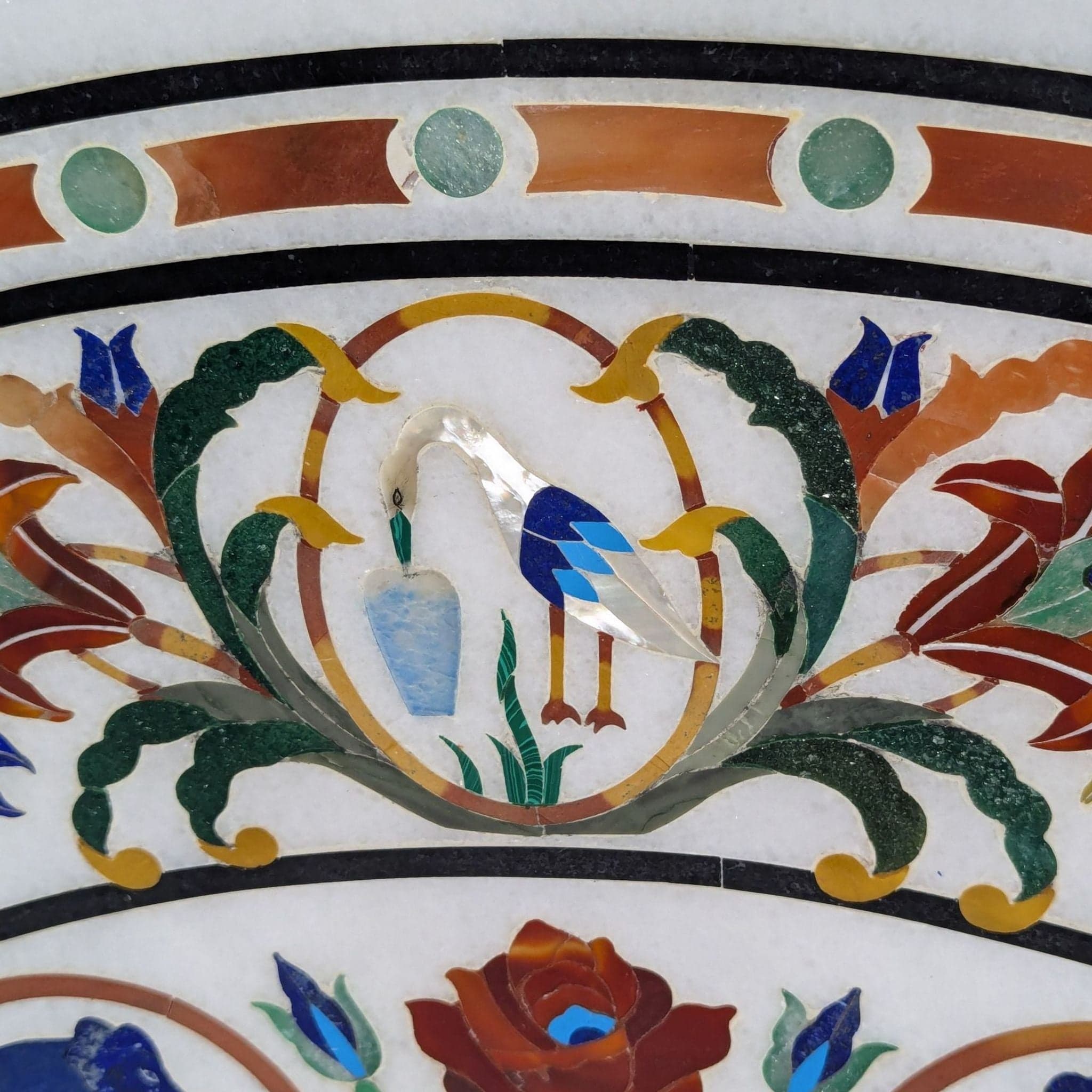 Pietra-Dura Marble Bistro Table - Thumbnail 7