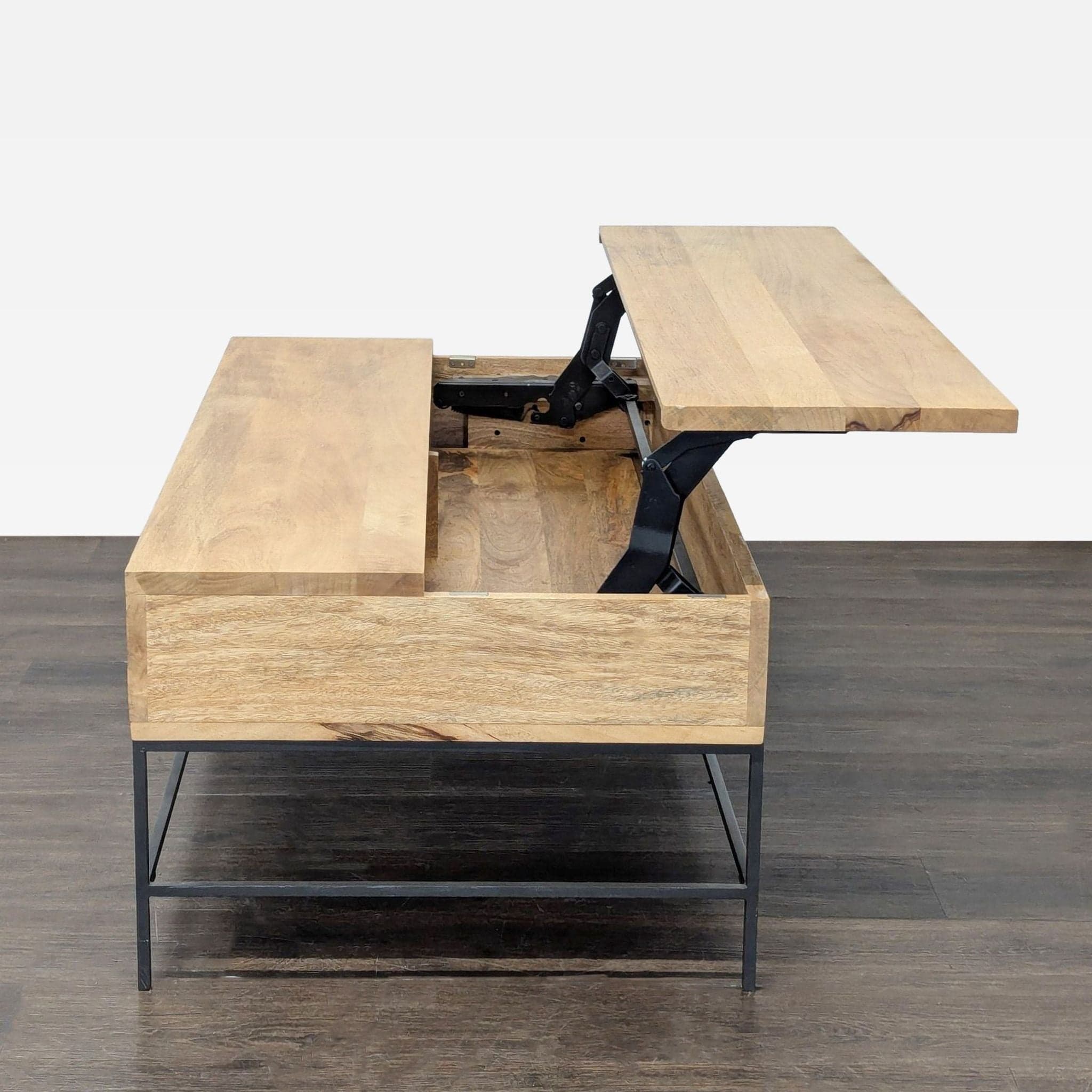 EQ3 Industrial Storage Pop-Up Coffee Table - Thumbnail 2