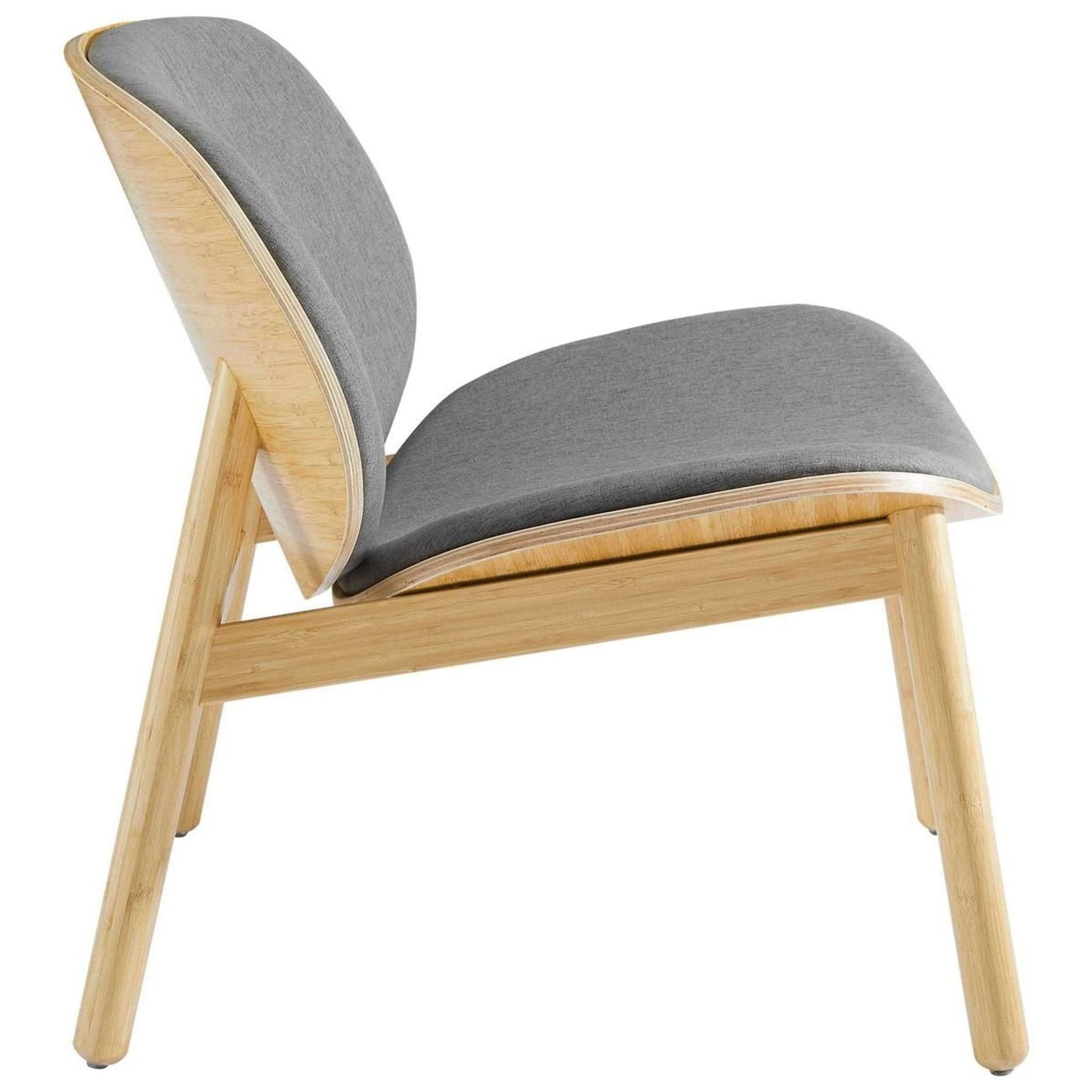Greenington Danica Modern Bamboo Lounge Chair with Gray Cushion - Thumbnail 5