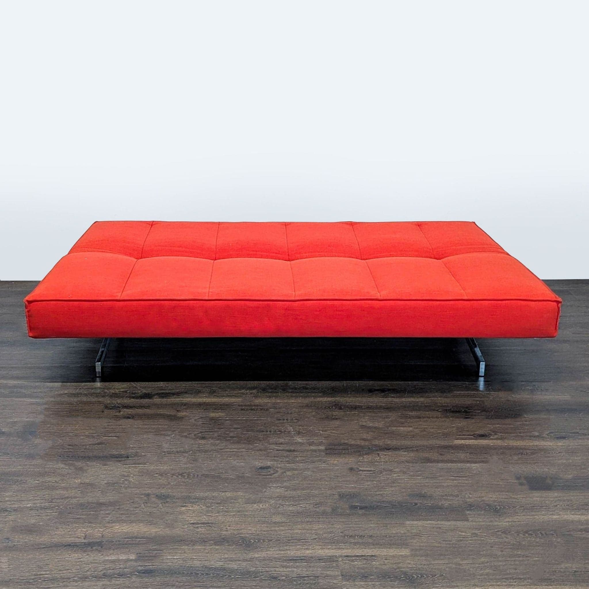 CB2 Modern Red Sleeper Sofa Convertible Futon - Thumbnail 2