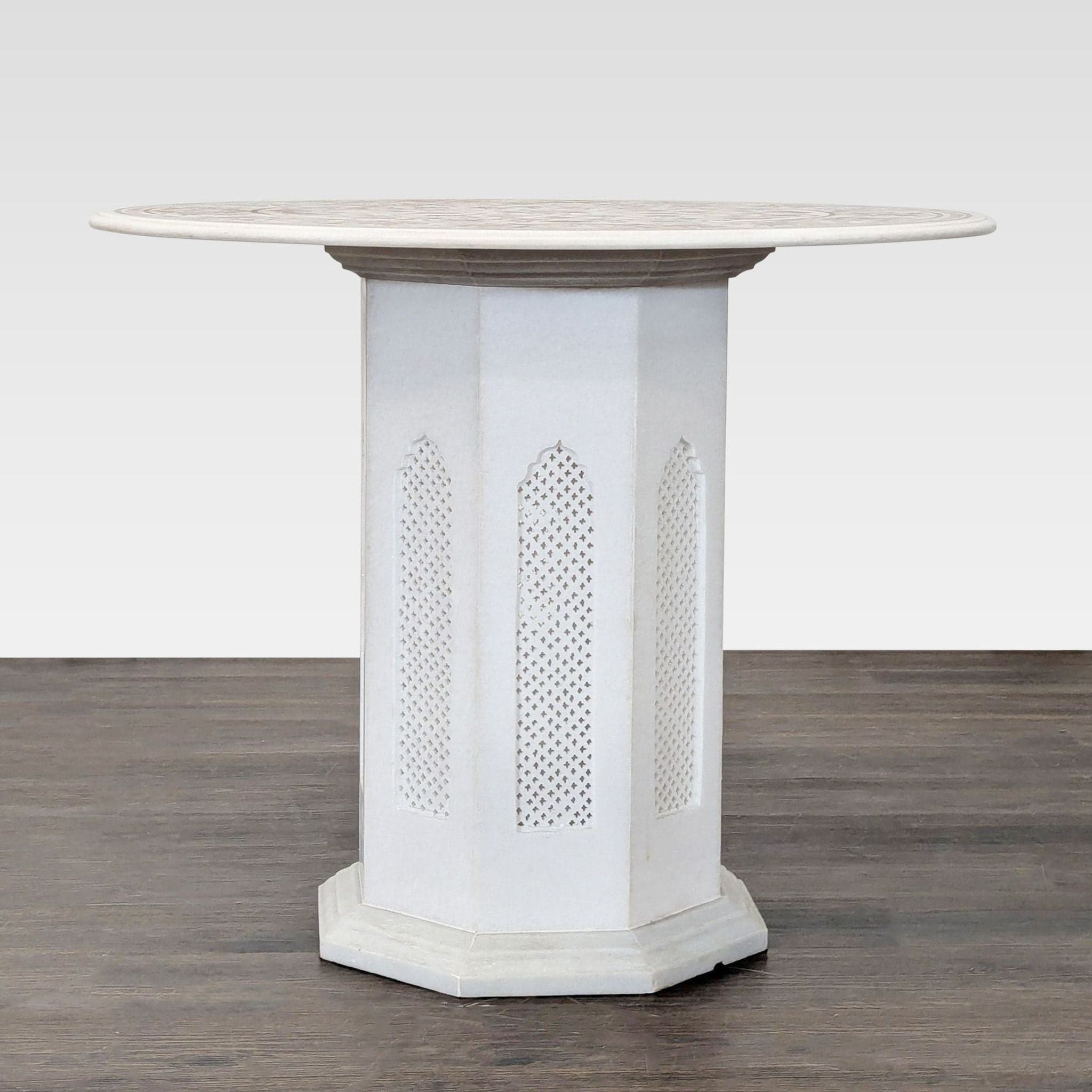 Pietra-Dura Marble Bistro Table - Thumbnail 4