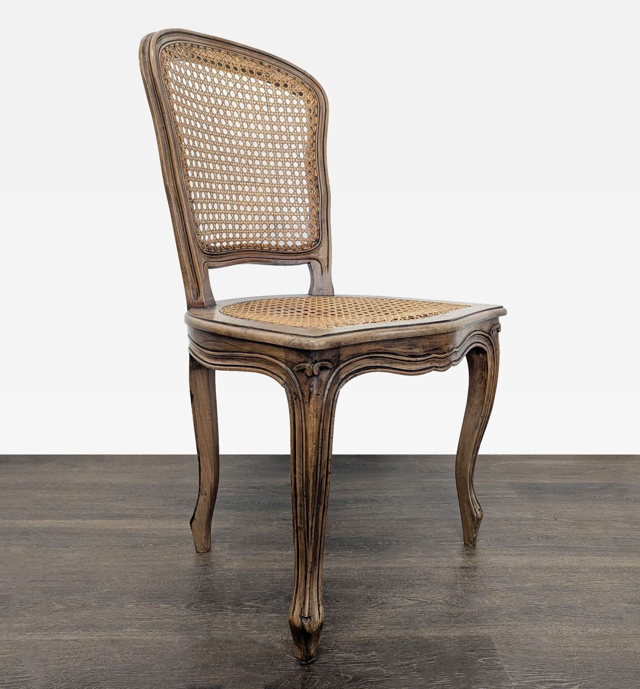 Vintage French Provencial Dining Side Chair - Thumbnail 4