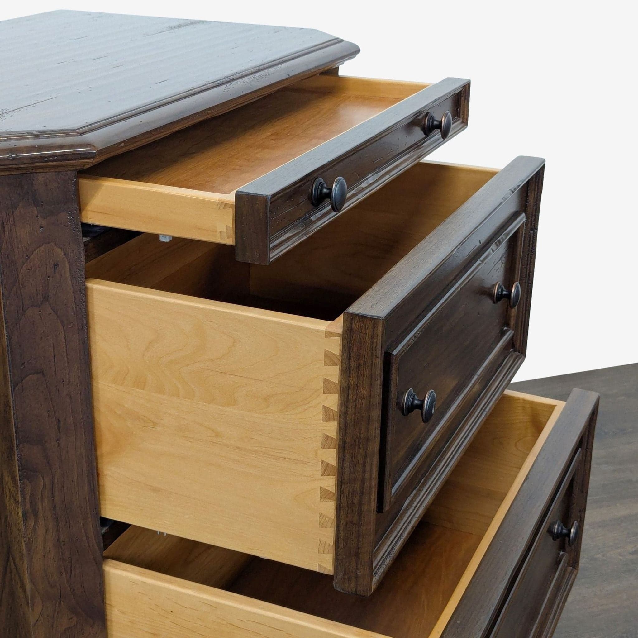 Three Drawer Nightstand - Thumbnail 8