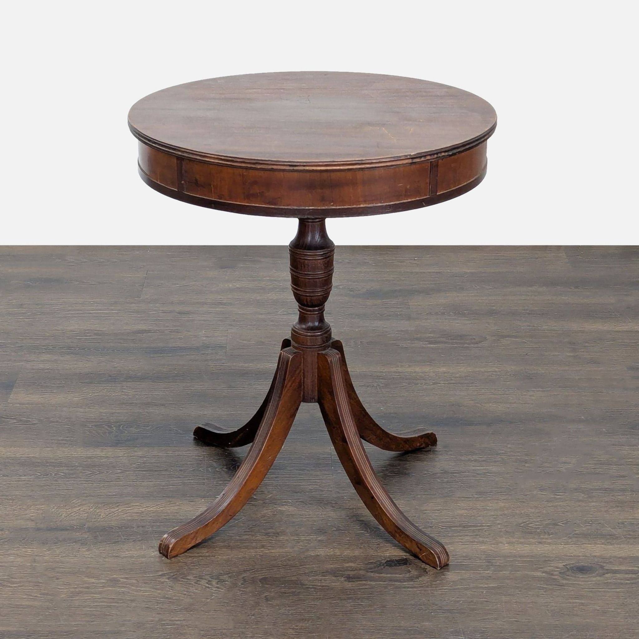 Barker Brothers Drum Pedestal End Table - Thumbnail 2
