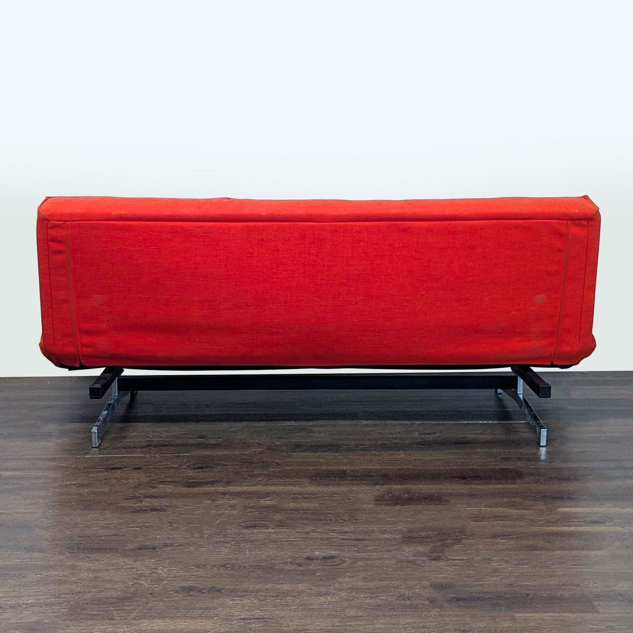 CB2 Modern Red Sleeper Sofa Convertible Futon - Thumbnail 6