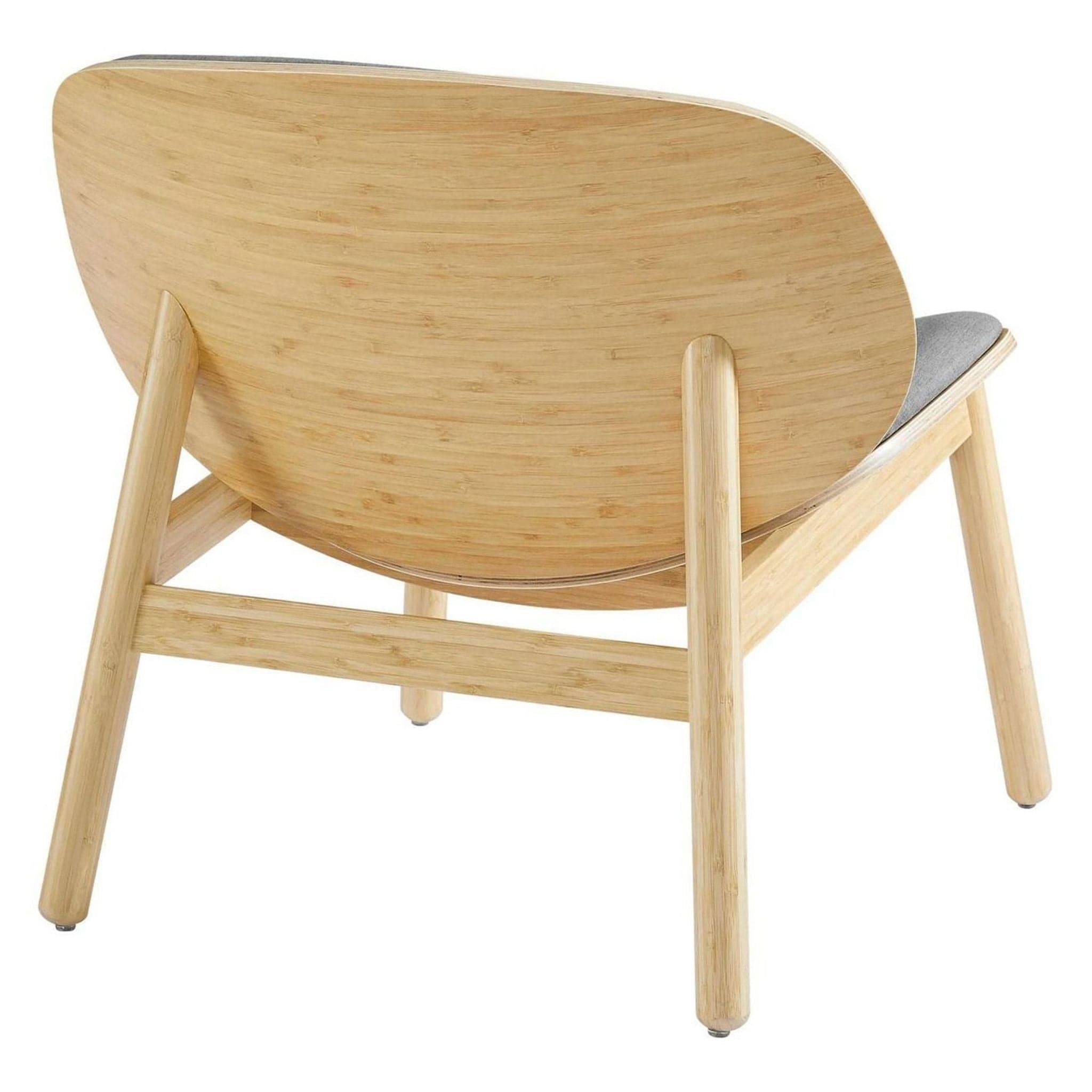 Greenington Danica Modern Bamboo Lounge Chair with Gray Cushion - Thumbnail 3