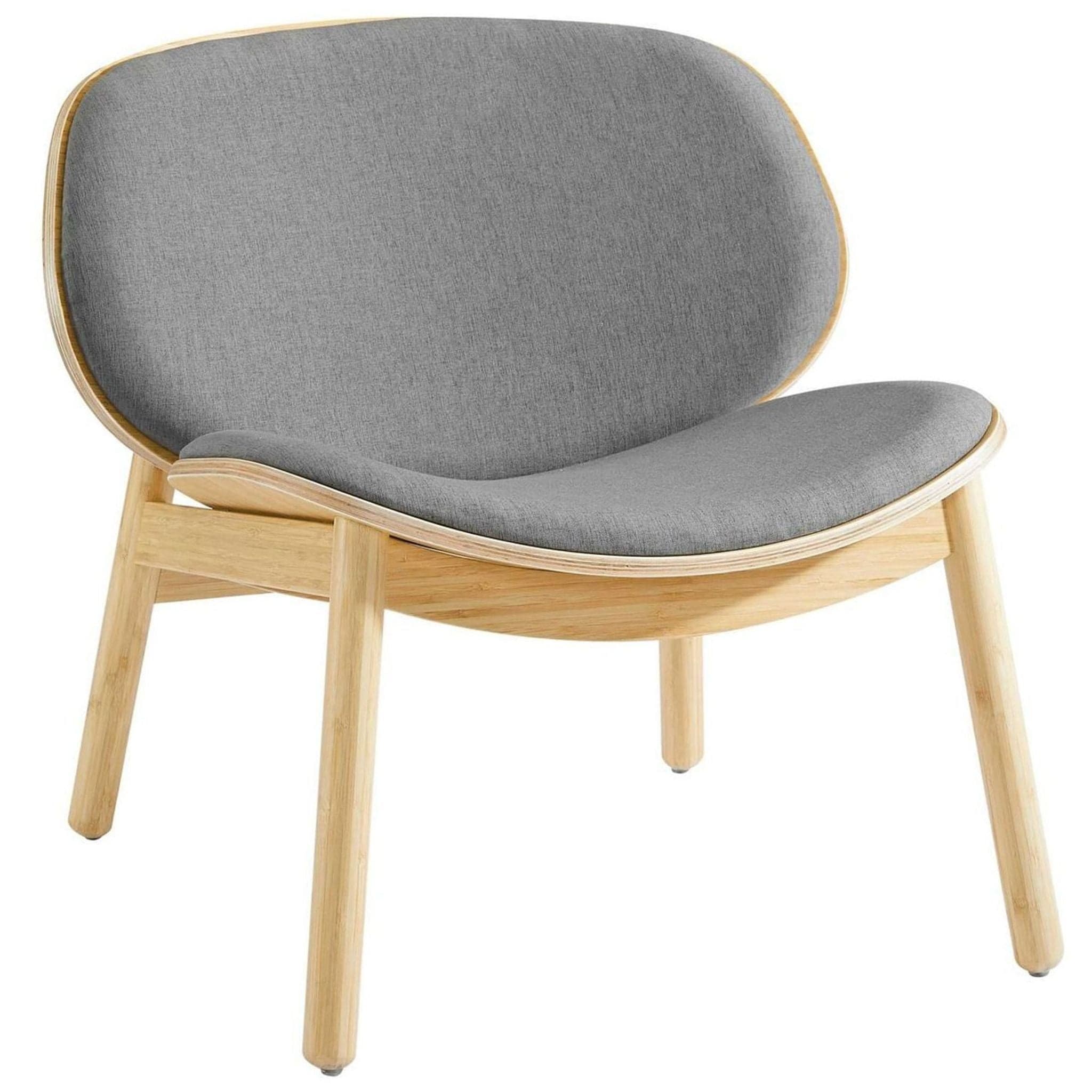 Greenington Danica Modern Bamboo Lounge Chair with Gray Cushion - Thumbnail 2