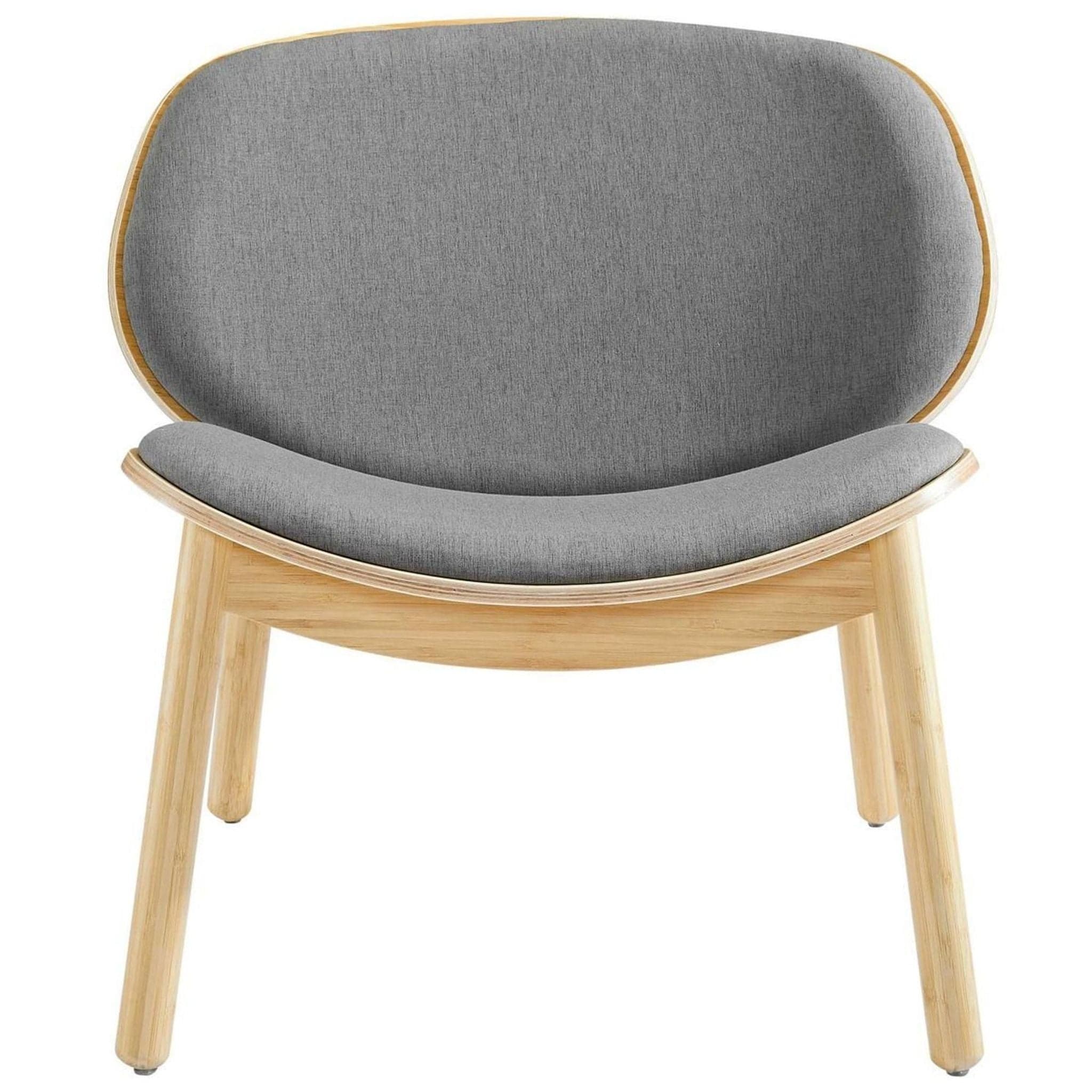 Greenington Danica Modern Bamboo Lounge Chair with Gray Cushion
