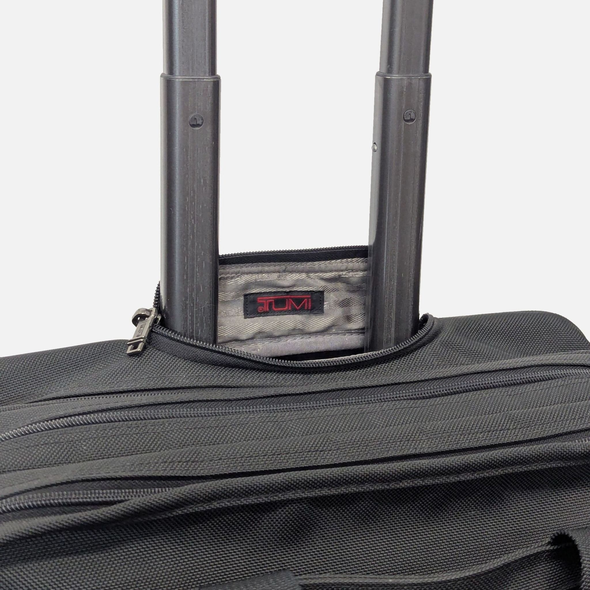Tumi Black Rolling Carry-On Travel Bag with Telescopic Handle - Thumbnail 8