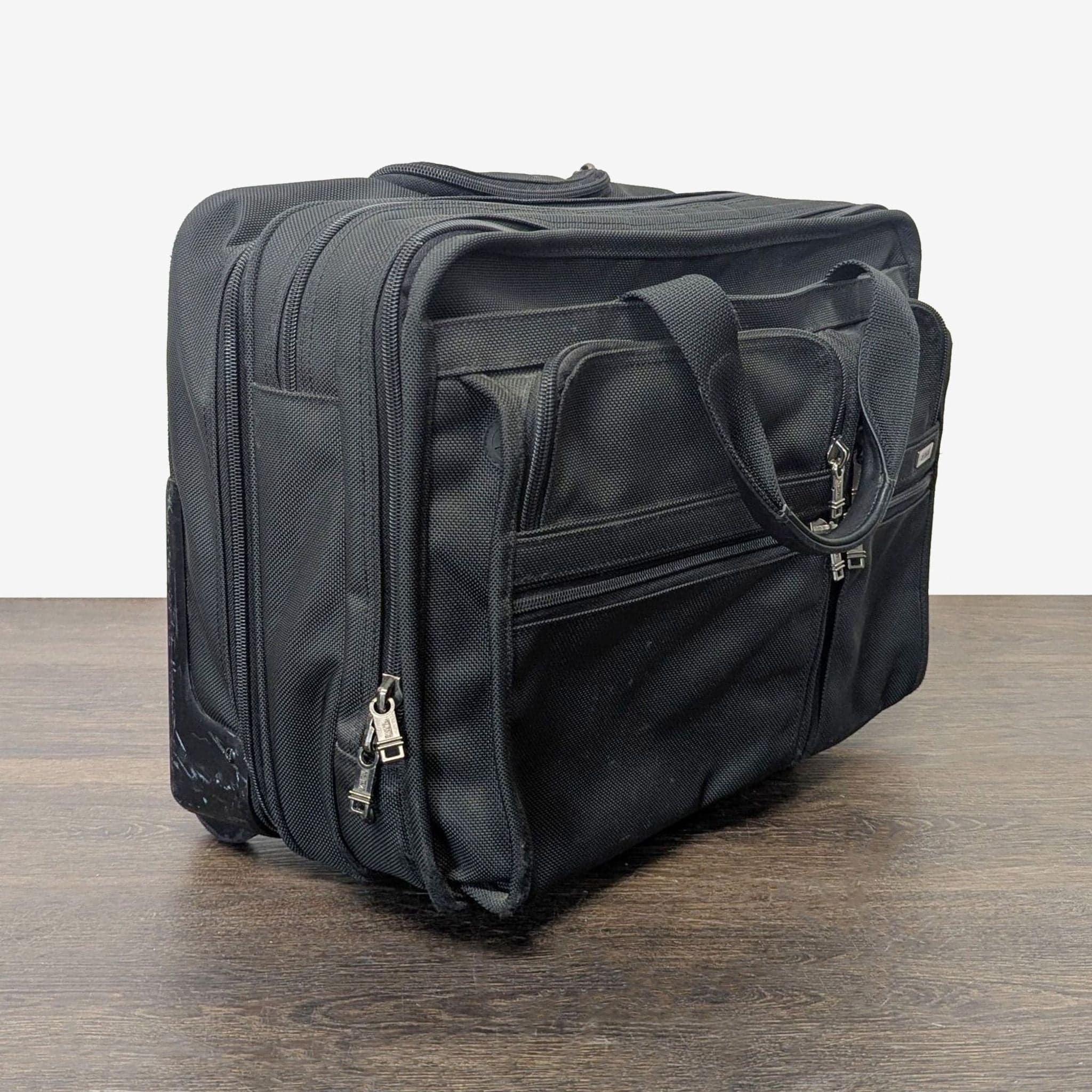 Tumi Black Rolling Carry-On Travel Bag with Telescopic Handle - Thumbnail 7