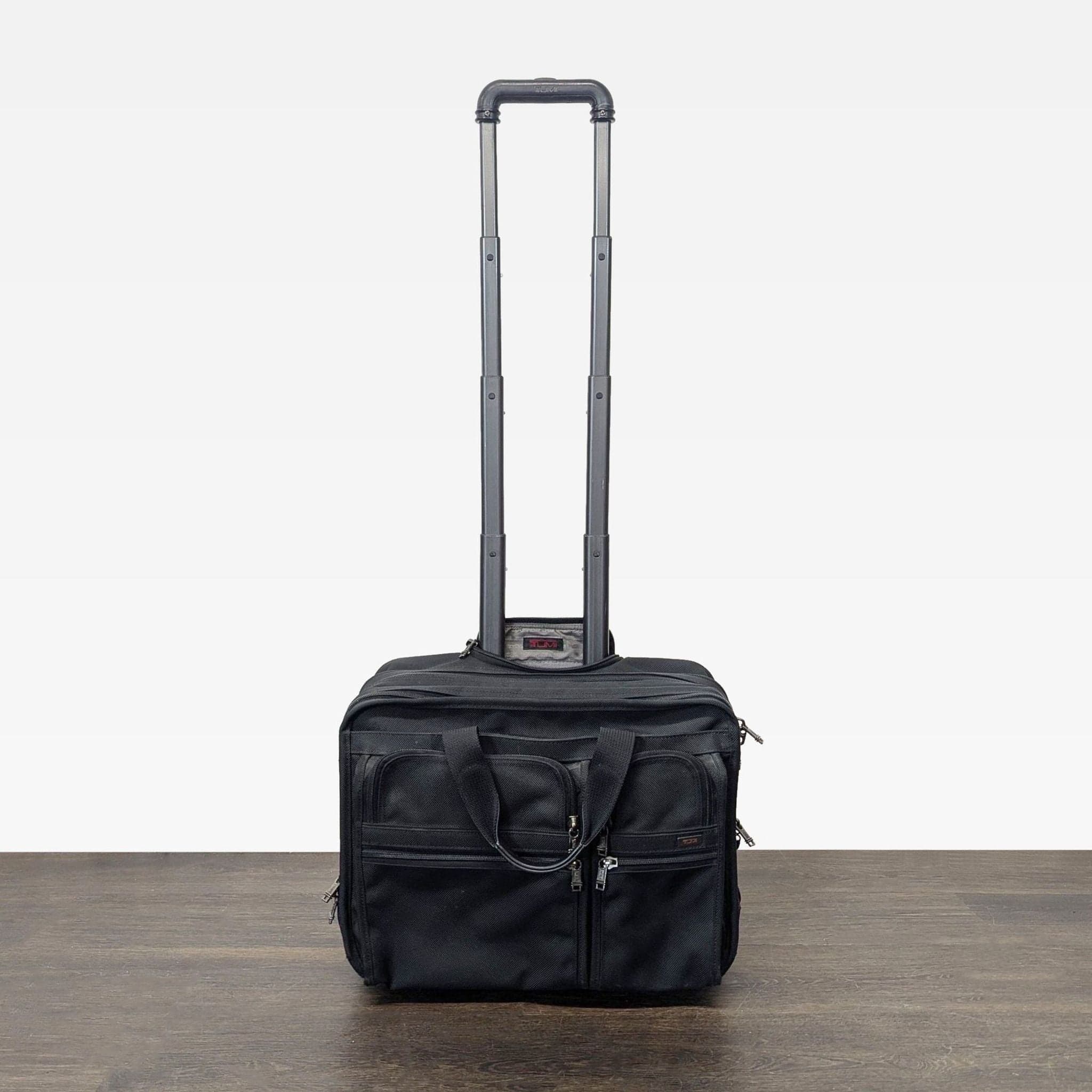 Tumi Black Rolling Carry-On Travel Bag with Telescopic Handle - Thumbnail 2