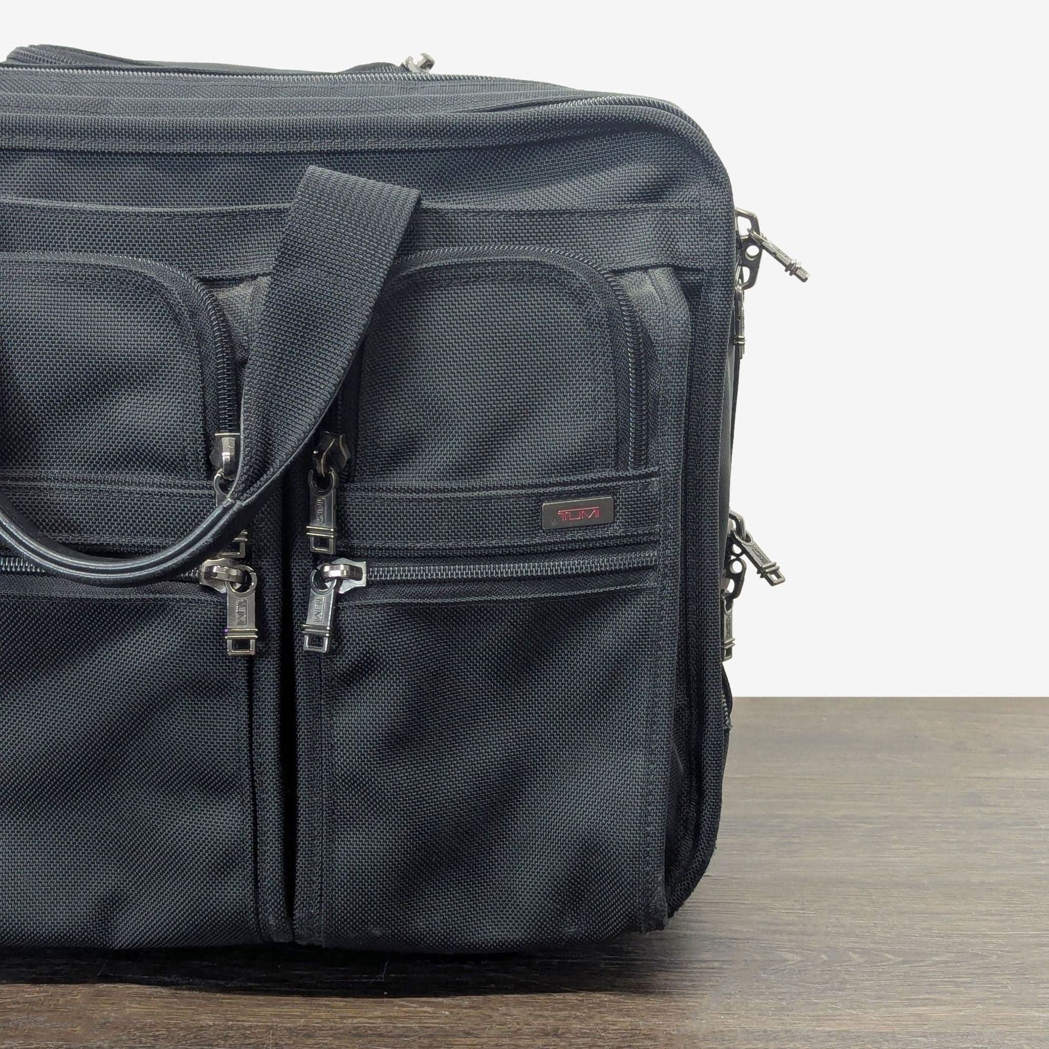 Tumi Black Rolling Carry-On Travel Bag with Telescopic Handle - Thumbnail 3