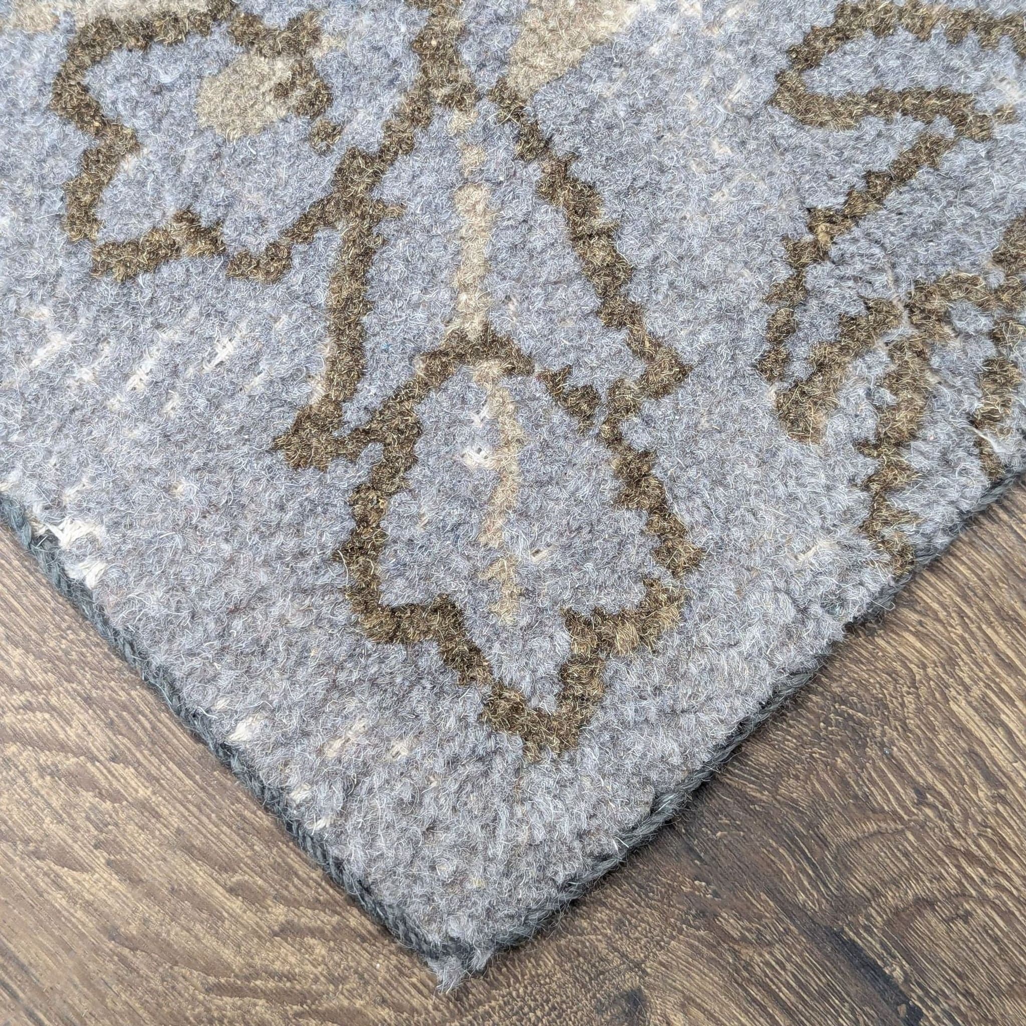 West Elm Cadiz Patchwork Patterned Area Rug – Neutral & Blue Tones - Thumbnail 6