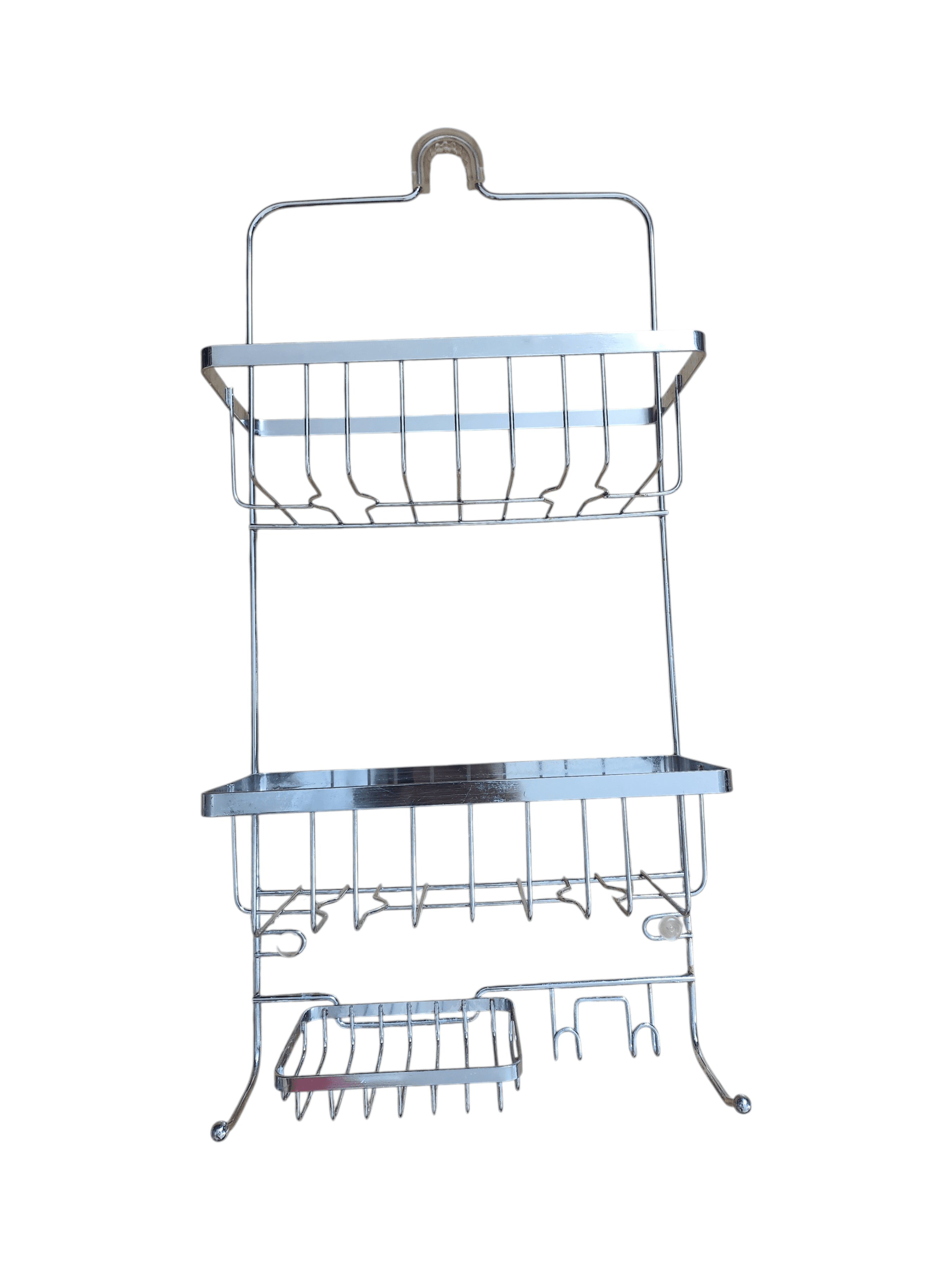 Chrome Shower Caddy with 2 Corner Shelves - Thumbnail 2