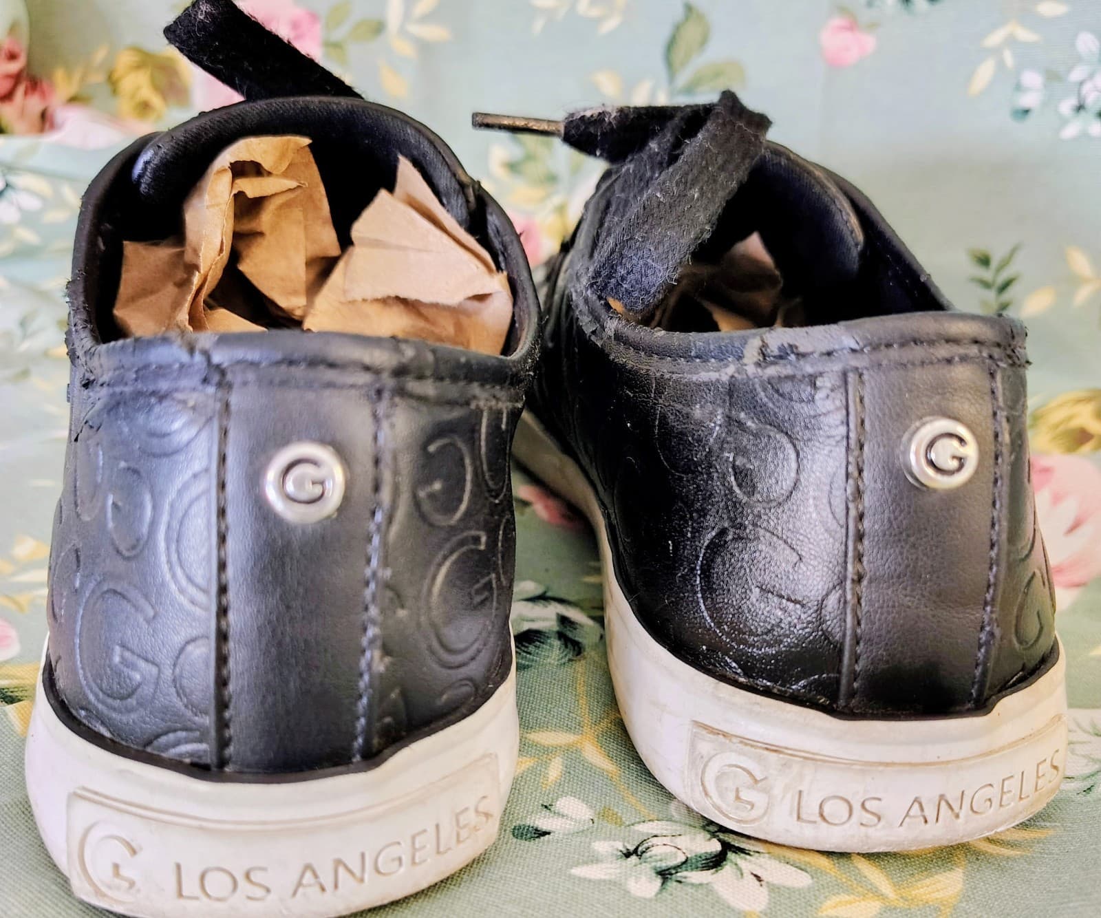 G by Guess Women's Sneakers Shoes size 6.5 Black Lace Up Low Top - Thumbnail 5