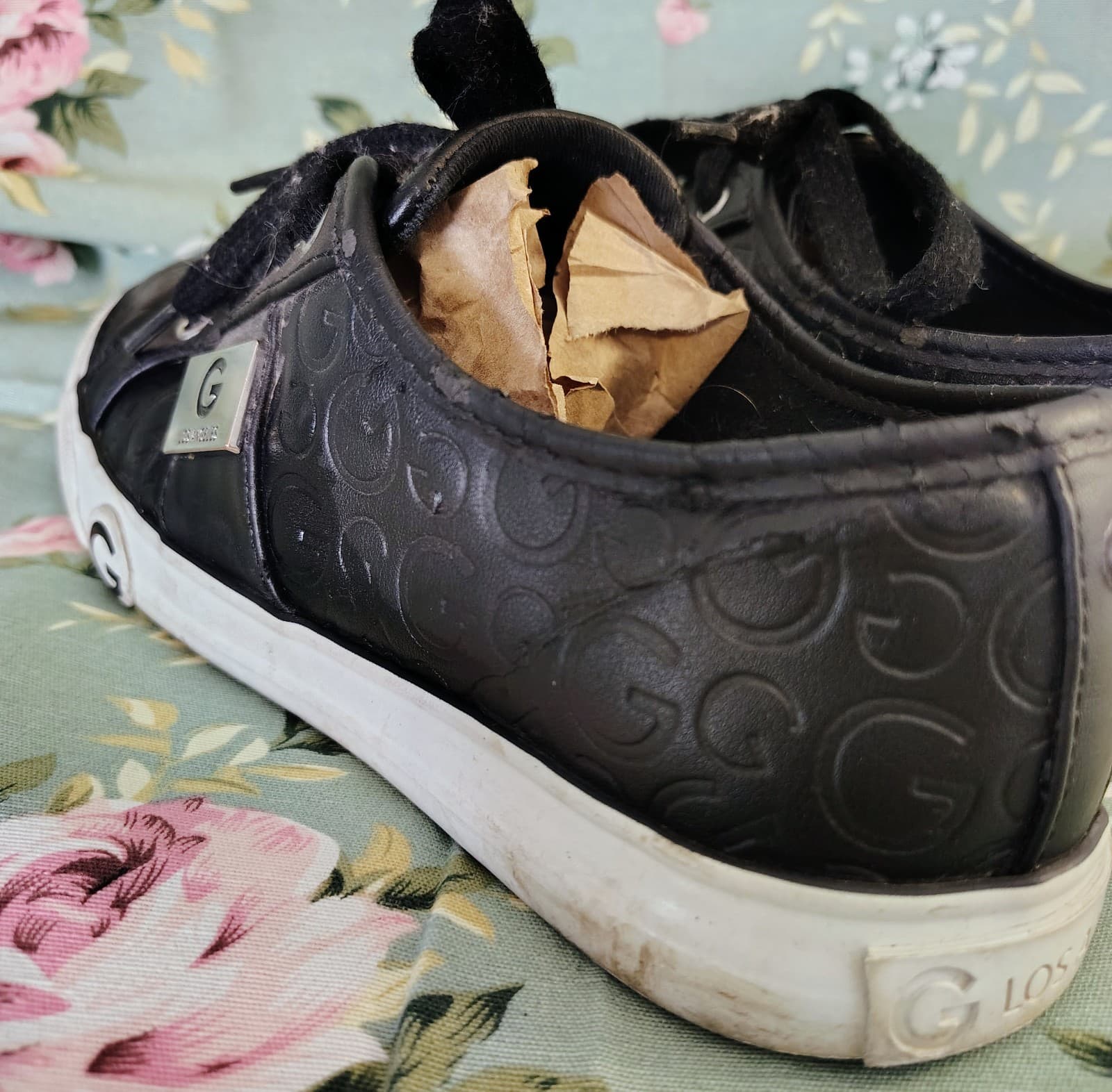G by Guess Women's Sneakers Shoes size 6.5 Black Lace Up Low Top - Thumbnail 6