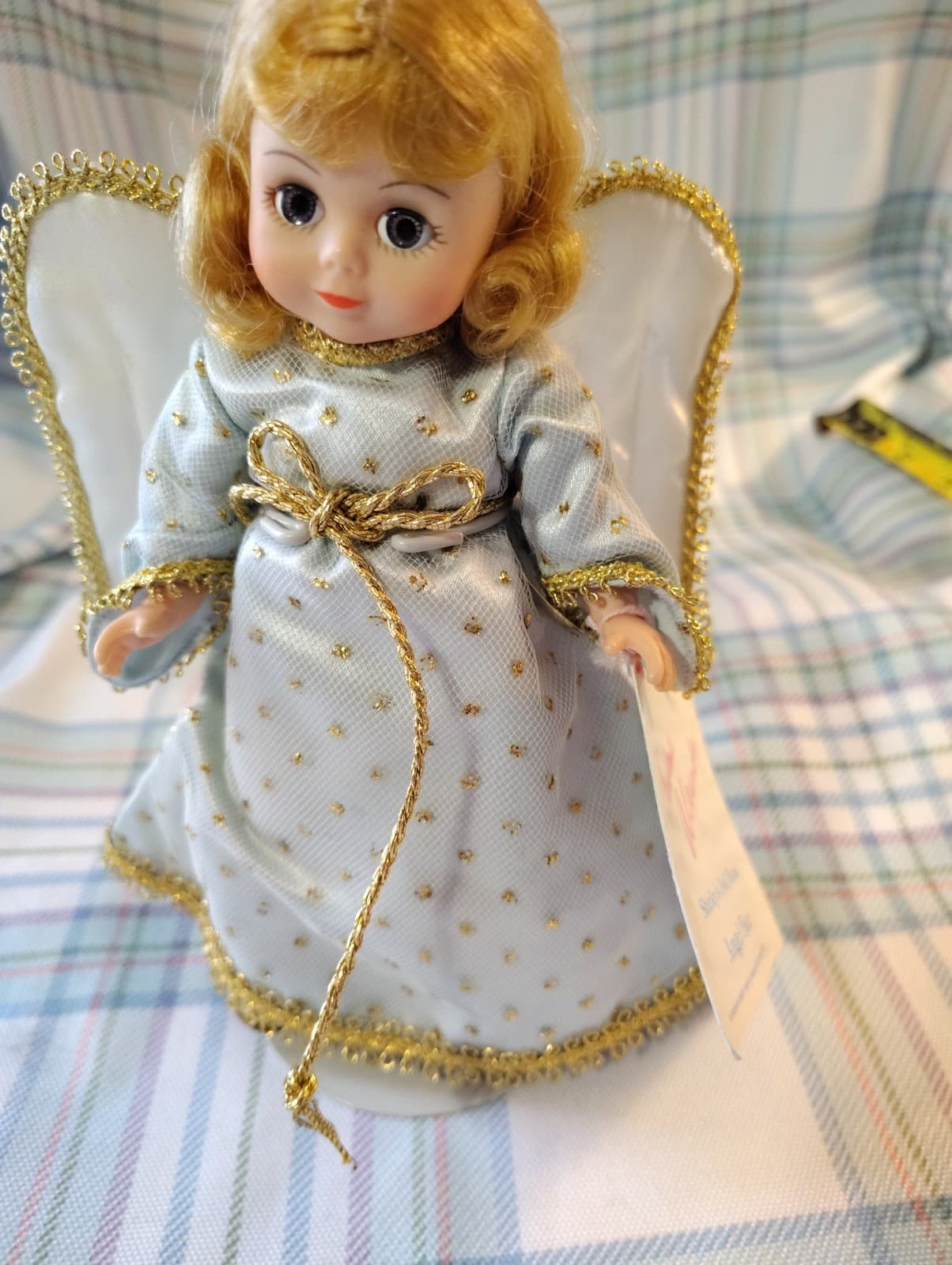 Madame Alexander Shirley's Doll House Angel Face Figurine 8in White/Gold 1990 - Thumbnail 7