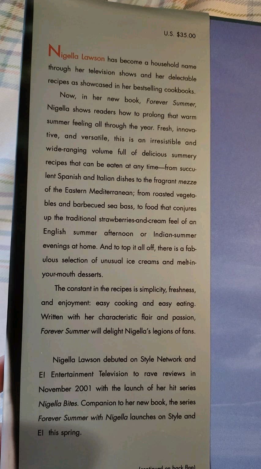Forever Summer by Nigella Lawson (2002, Hardcover, Cookbook, Illustrated) - Thumbnail 4