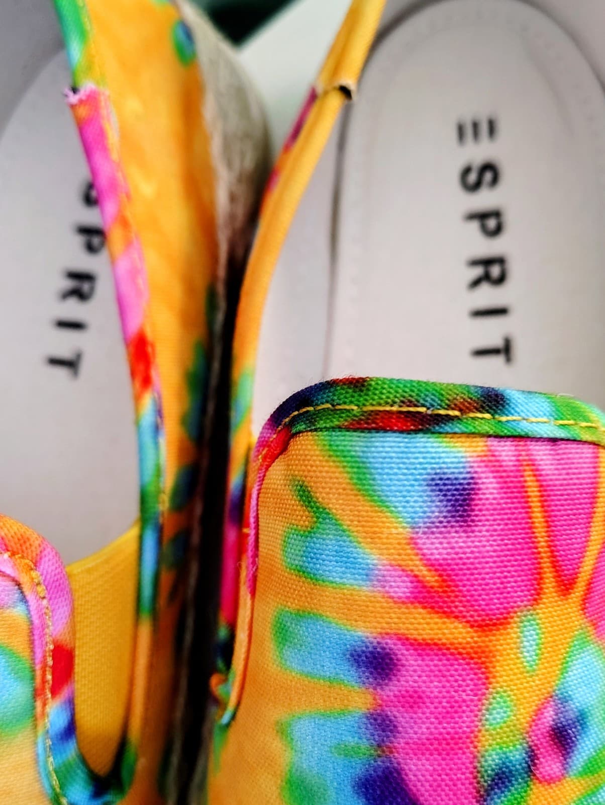 NIB Espirit Erika Yellow Pink Tie-Dye Espadrille Sneakers Womens Shoes Size 8 - Thumbnail 4
