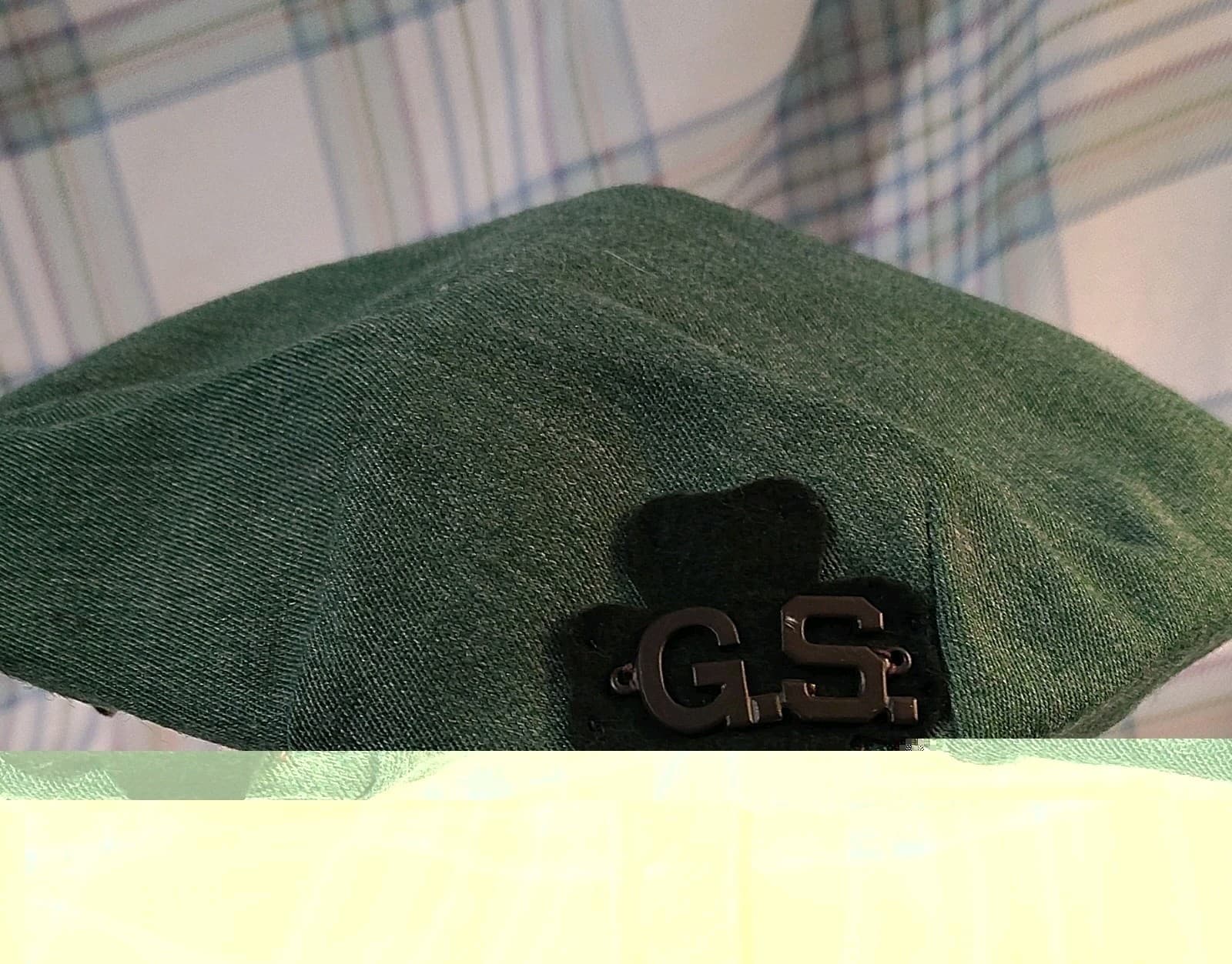 Vintage Girl Scouts & Girl Guides Green Beret Hat Large New York NY GS Insignia - Thumbnail 2