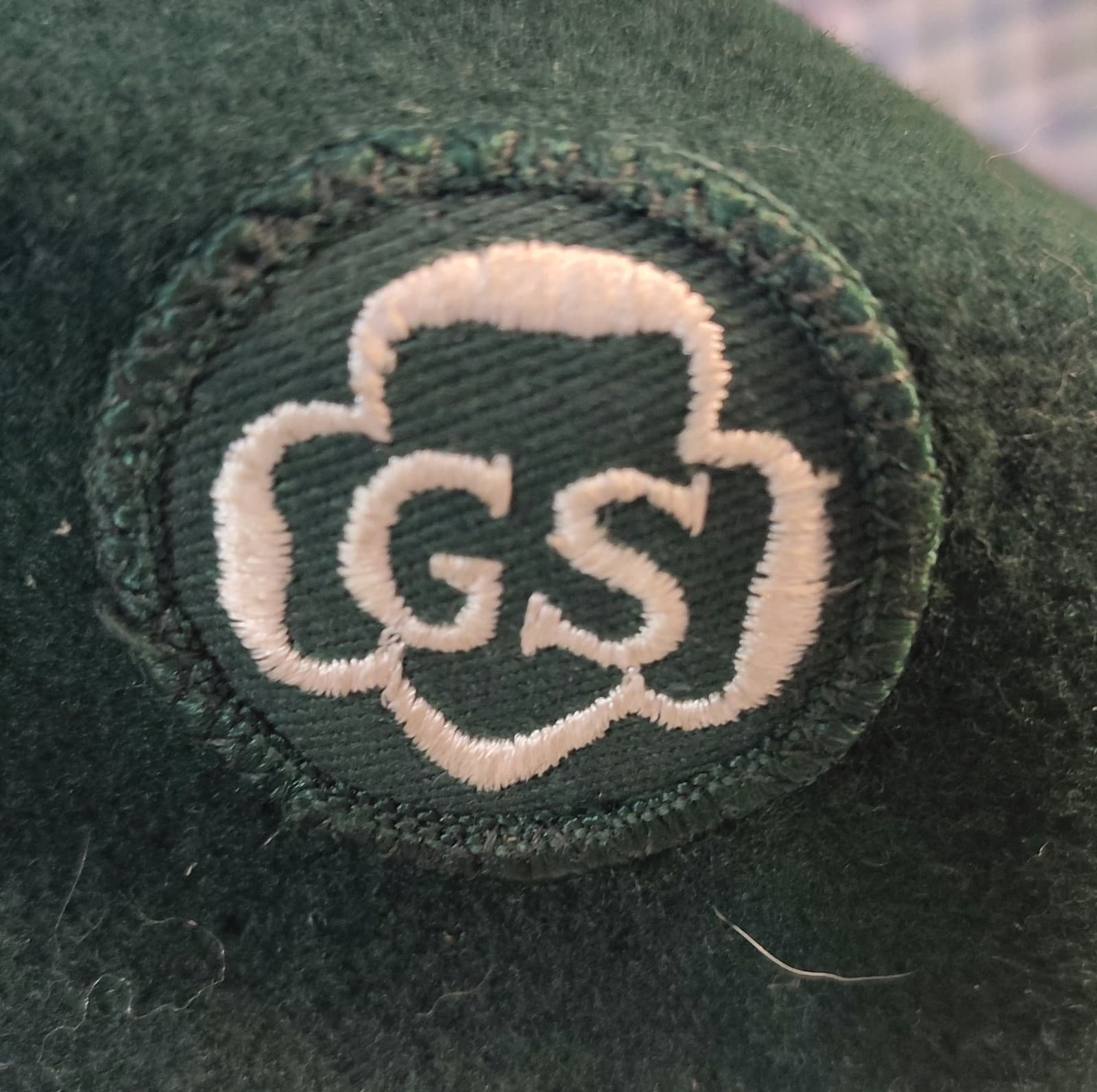 Kangol Vintage 100% Wool Small Green Beret Hat Girl Scouts Uniform - Thumbnail 3