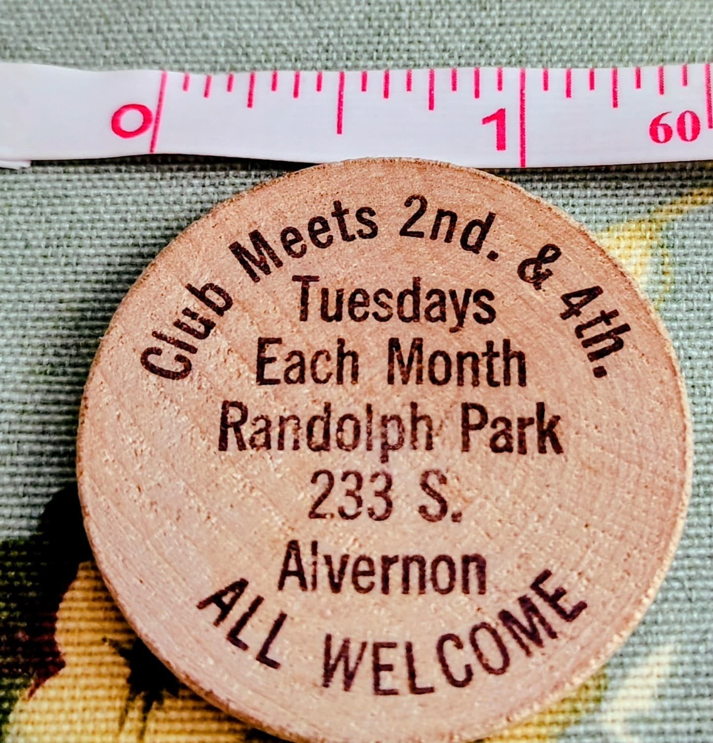 Vintage Tucson Coin Club Wooden Nickel, Arizona, 13th Annual Show 1977 - Thumbnail 3