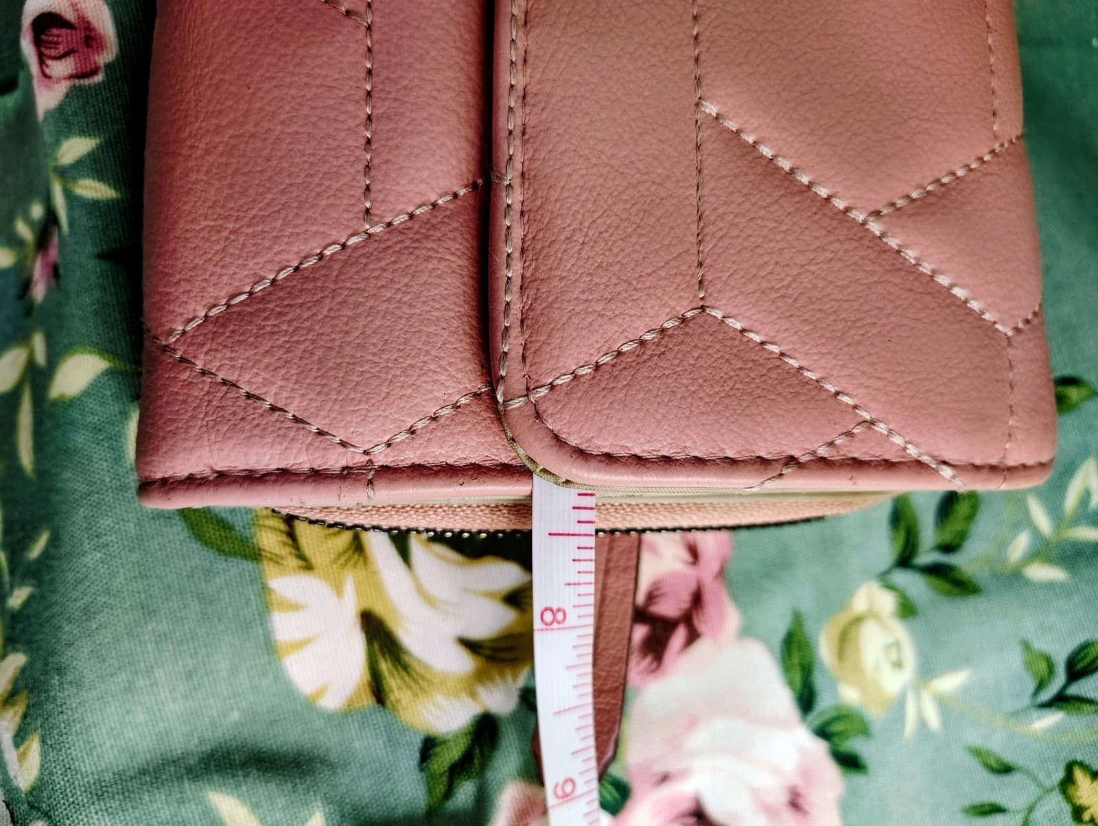 Pink Faux Leather Organizer Wallet Large - Thumbnail 10