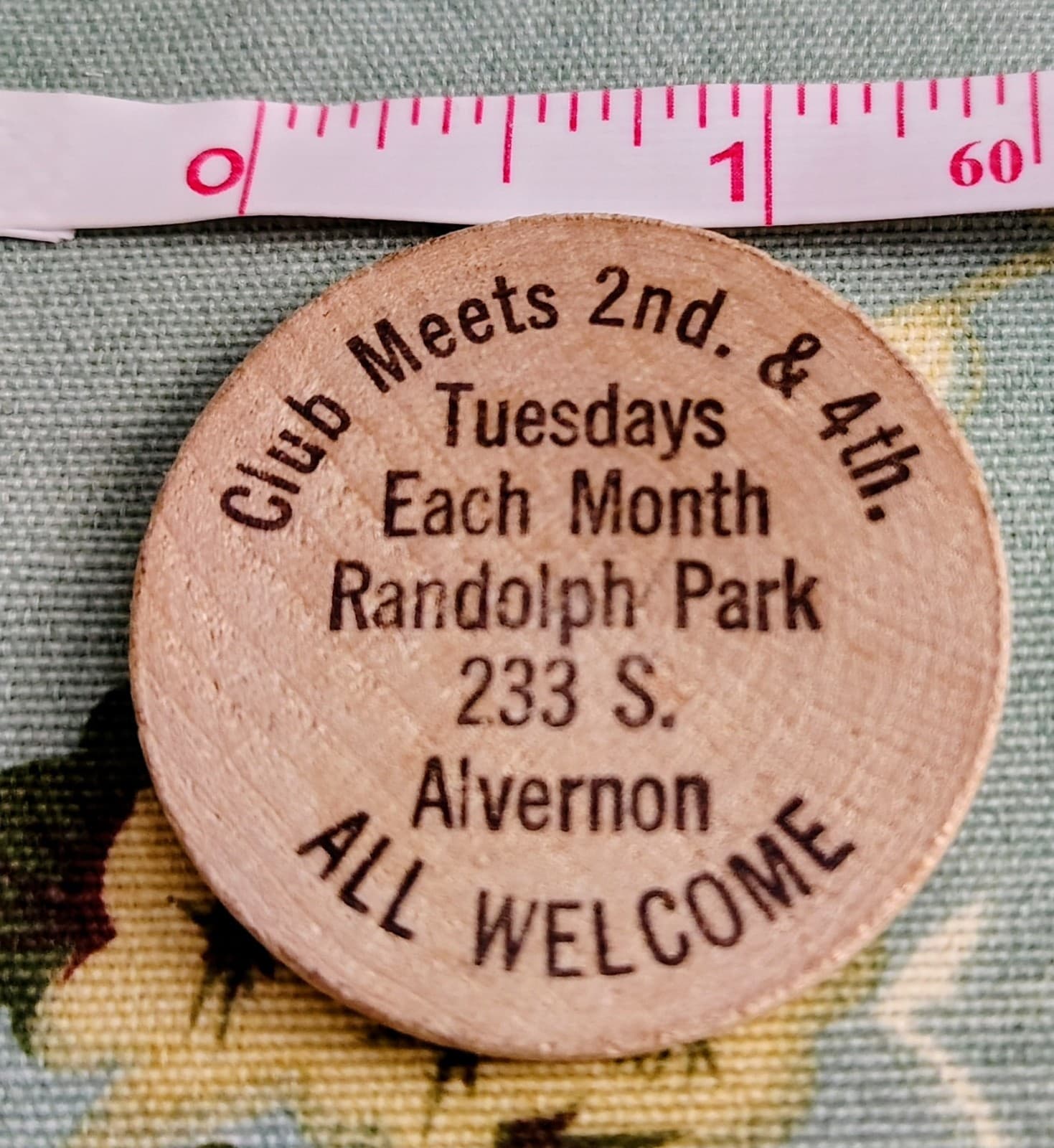 Vintage Tucson Coin Club Wooden Nickel, Arizona, 13th Annual Show 1977 - Thumbnail 4